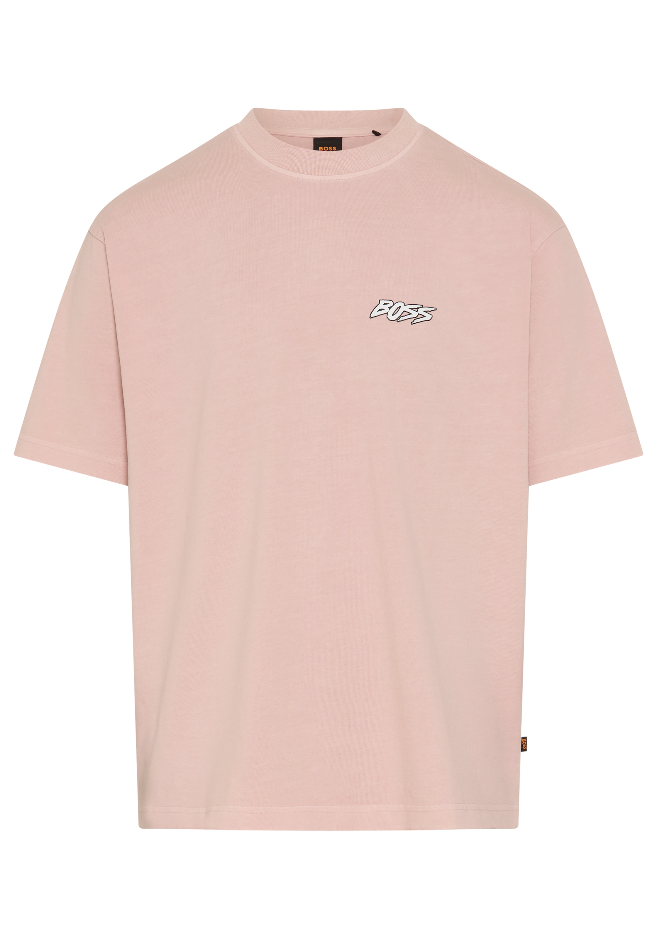 BOSS ORANGE T-Shirt Relaxed Fit, sommerlicher Druck, reine Baumwolle