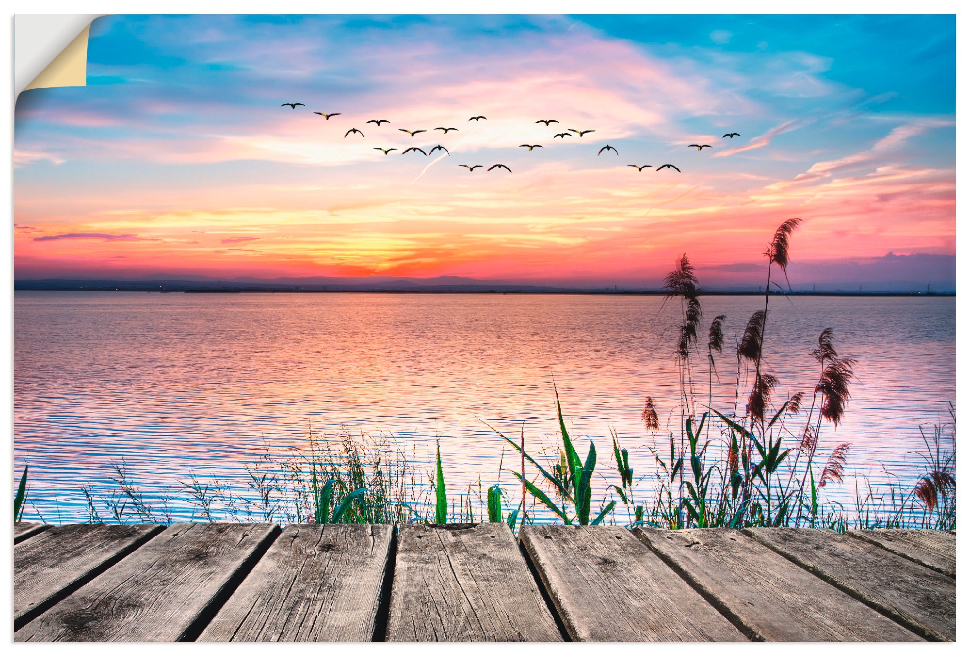 Artland Wandbild »Der See in den Farben der Wolken«, Gewässer, (1 St.), als günstig online kaufen