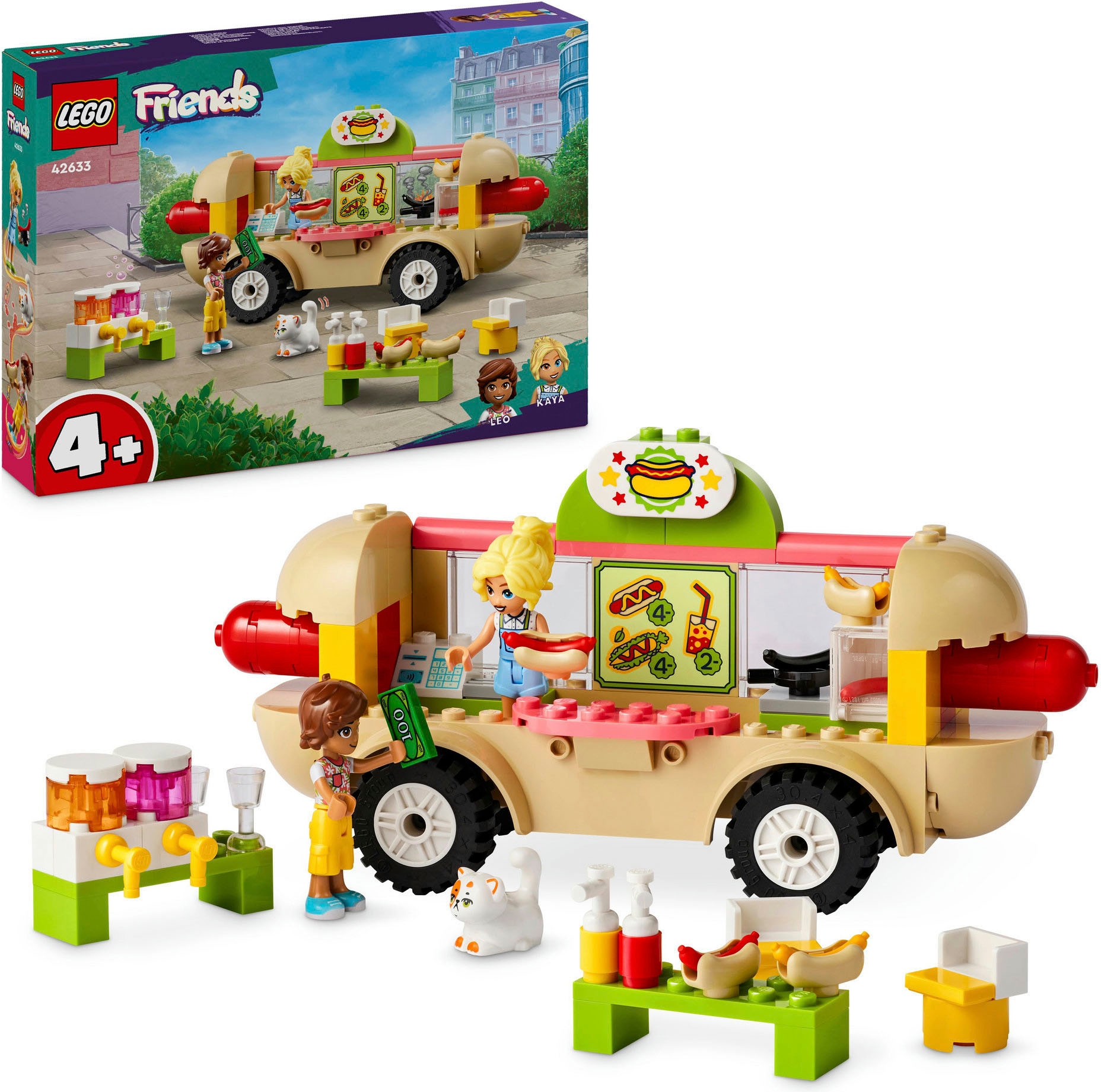 Konstruktionsspielsteine »Hotdog-Truck (42633), LEGO Friends«, (100 St.), Made in Europe