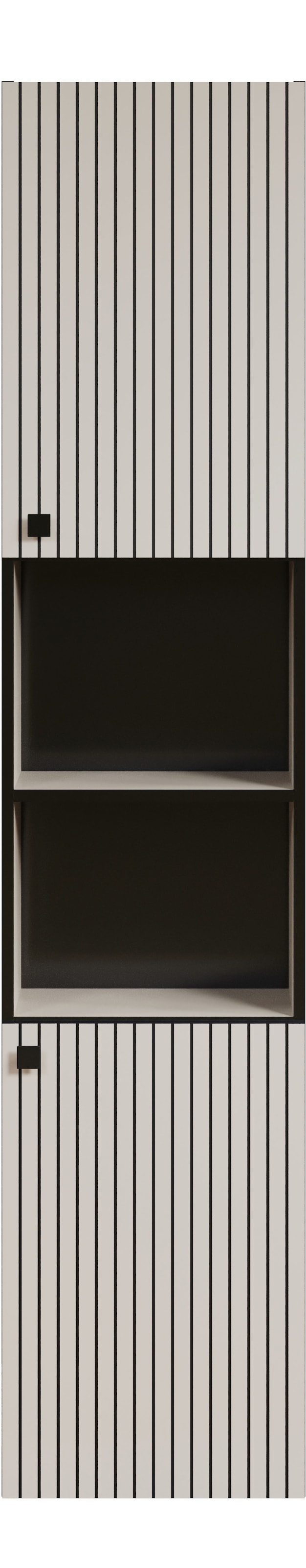 welltime Hochschrank »Amrum«, Badezimmerschrank mit und ohne Schublade - (B/T/H) 40-70/31/186 cm