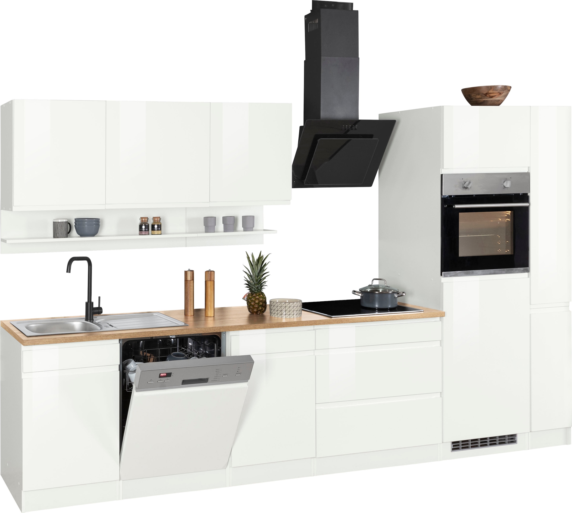 KOCHSTATION Küchenzeile »KS-Virginia« Breite 330 cm, ohne E-Geräte