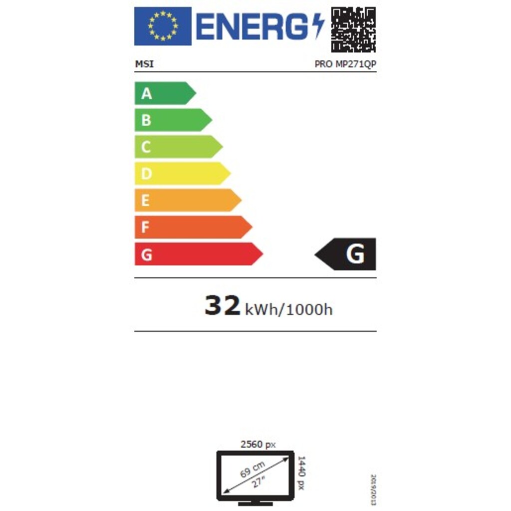 MSI LED-Monitor »PRO MP271QP«, 69 cm/27 Zoll, 2560 x 1440 px, WQHD, 5 ms Reaktionszeit, 60 Hz