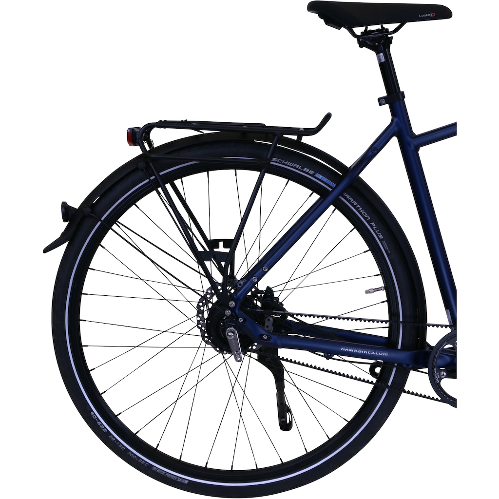 HAWK Bikes Trekkingrad »HAWK Trekking Gent Super Deluxe Ocean Blue«, 8 Gang, Shimano, Nexus Schaltwerk