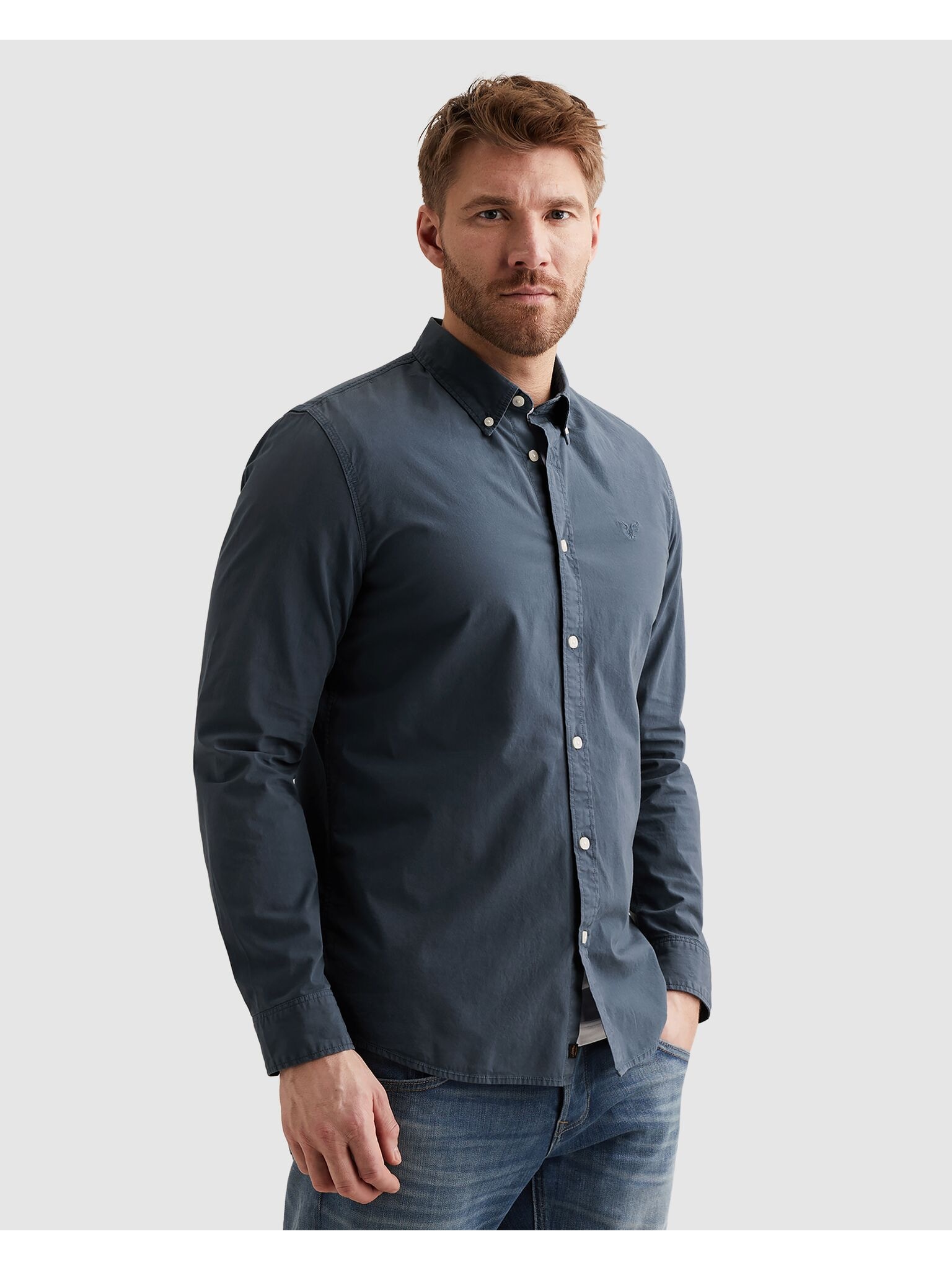 PME LEGEND Langarmhemd Button-down-Kragen