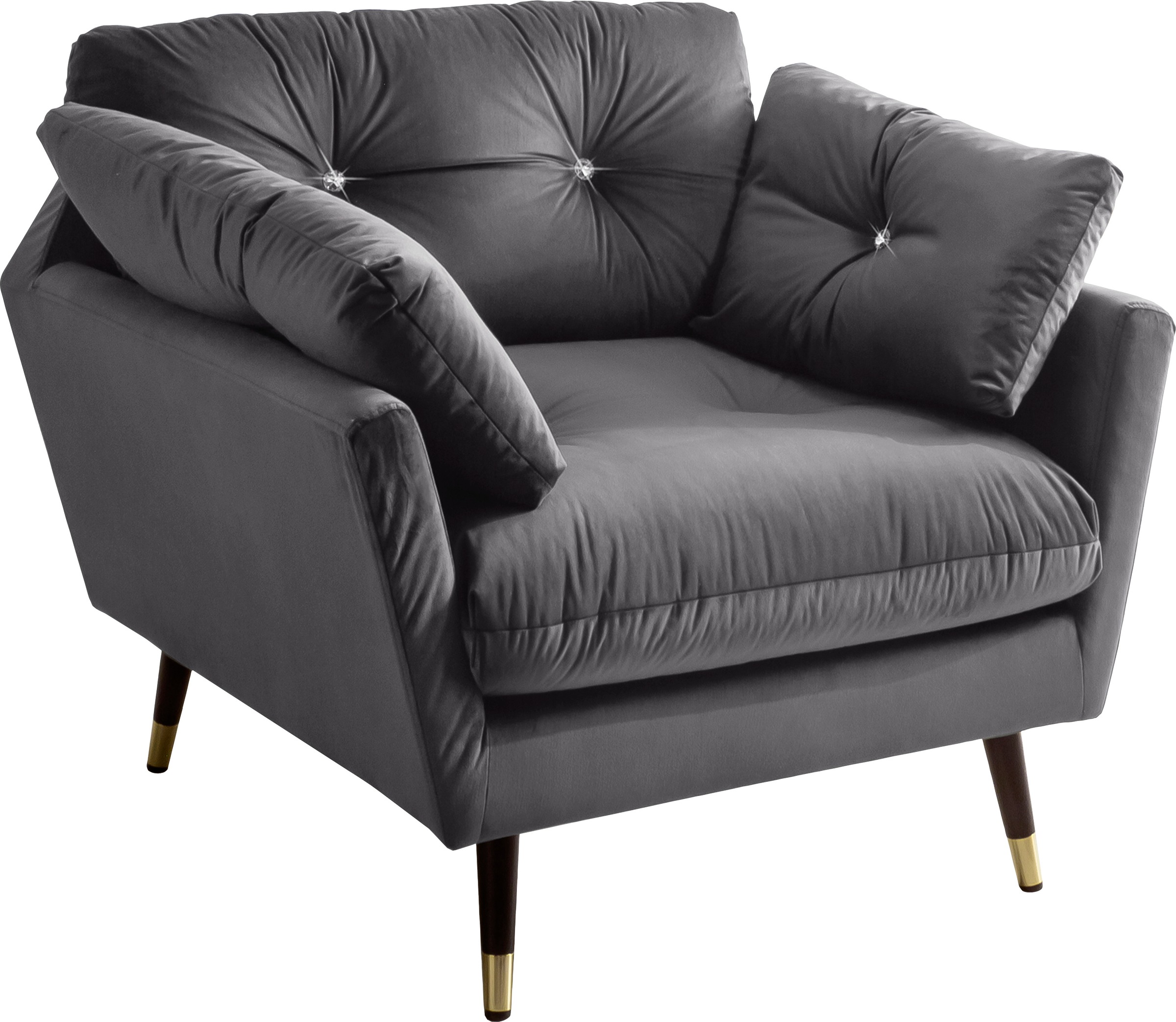 Trends by HG Loungesessel "Amira" mit Strasssteinen und goldfarben Applikat günstig online kaufen