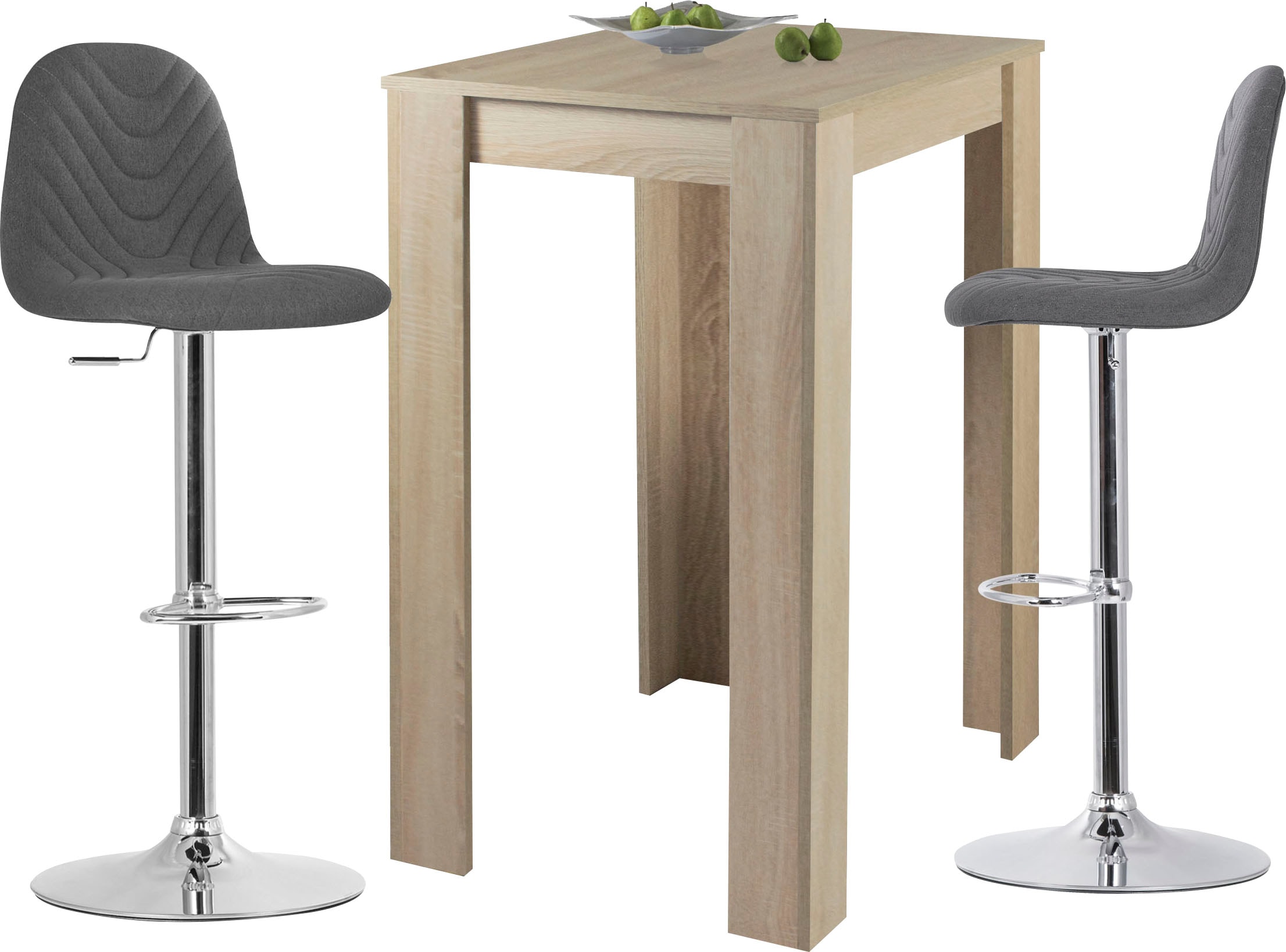 byLIVING Barhocker »Casino 01«, (Set, 2 St.), drehbar mit Höhenverstellung, Bezug in Webstoff, Metall-Gestell