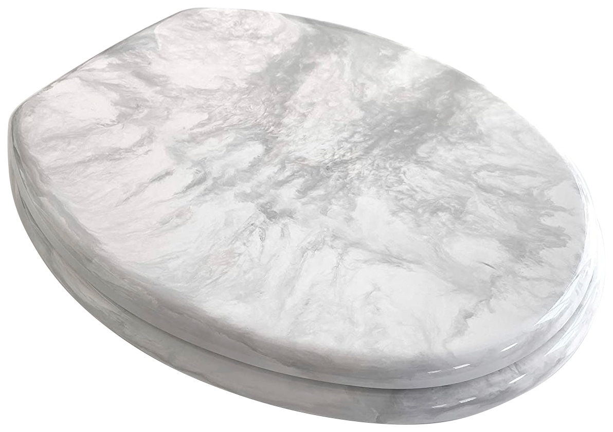 ADOB WC-Sitz »Eleganza Marmor«, hohe Belastbarkeit bis 250 Kg, verstellbare Edelstahlscharniere