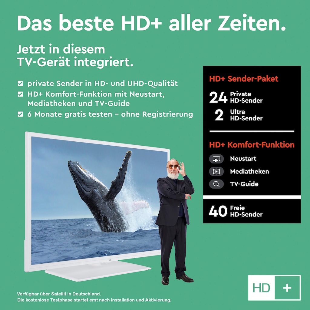 JVC LED-Fernseher »LT-32VH5155W«, 80 cm/32 Zoll, HD-ready, Smart-TV