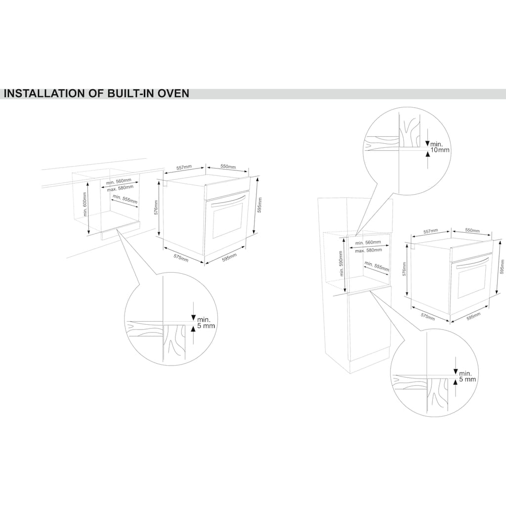 Sharp Einbaubackofen »K-60D19BM1-EU«, K-60D19BM1-EU