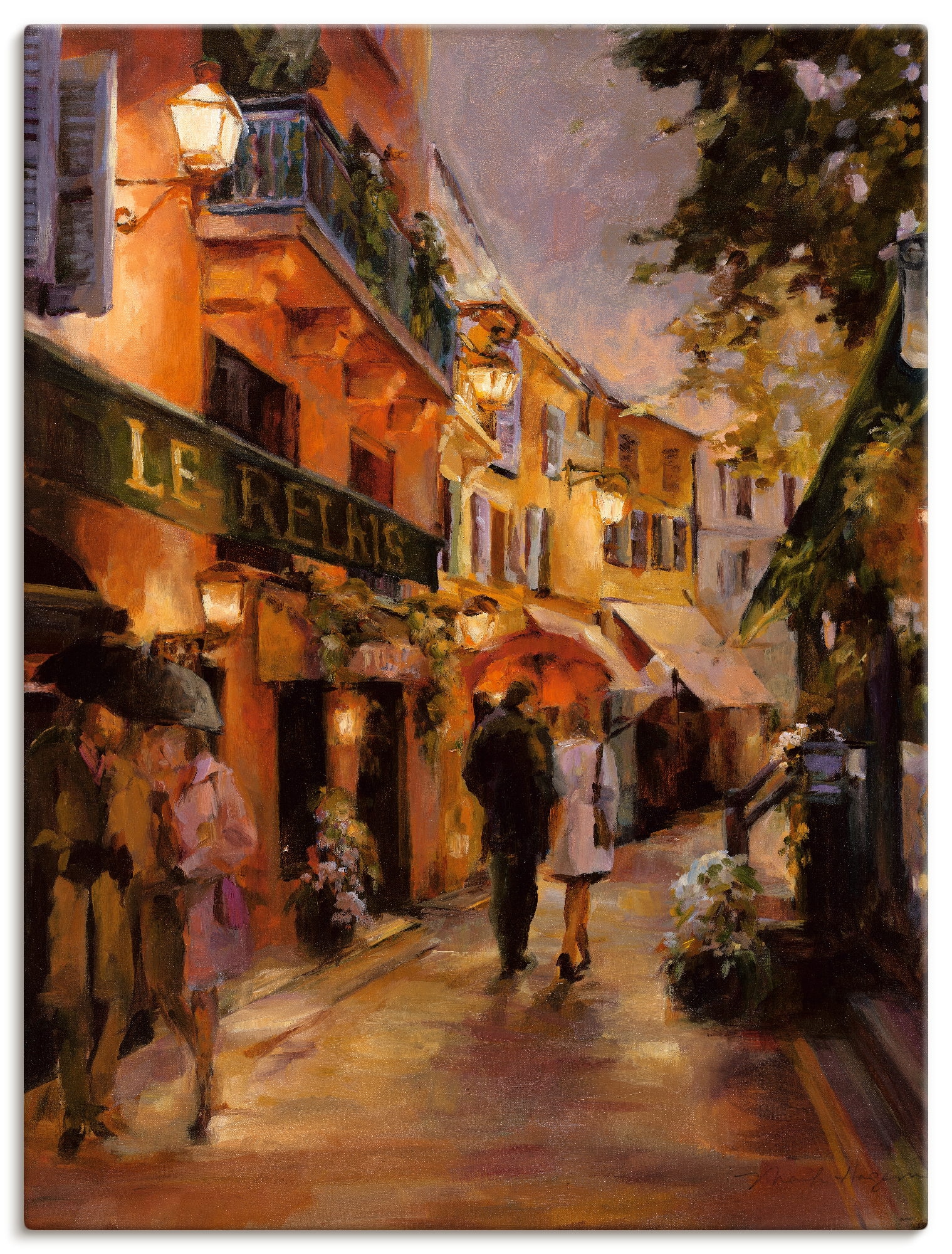 Artland Wandbild "Abend in Paris II", Frankreich, (1 St.), als Leinwandbild günstig online kaufen