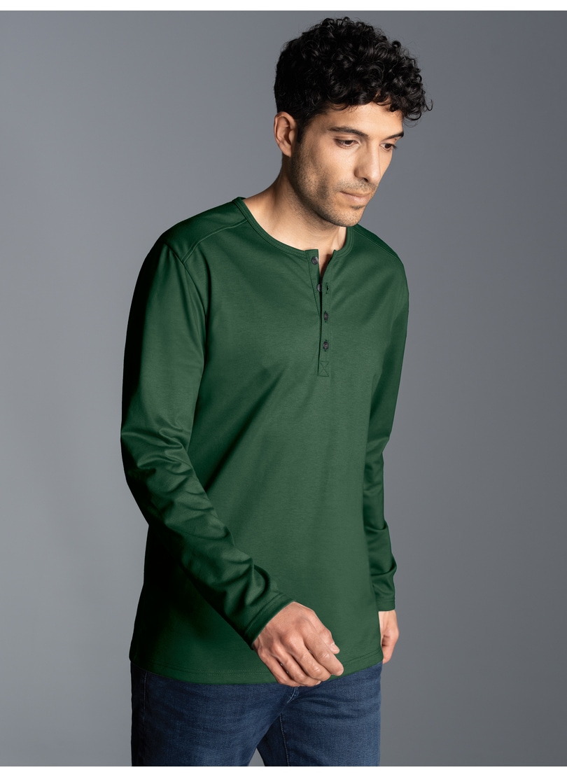 Trigema Longsleeve »TRIGEMA Langarmshirt mit Knopfleiste«, (1 tlg.)