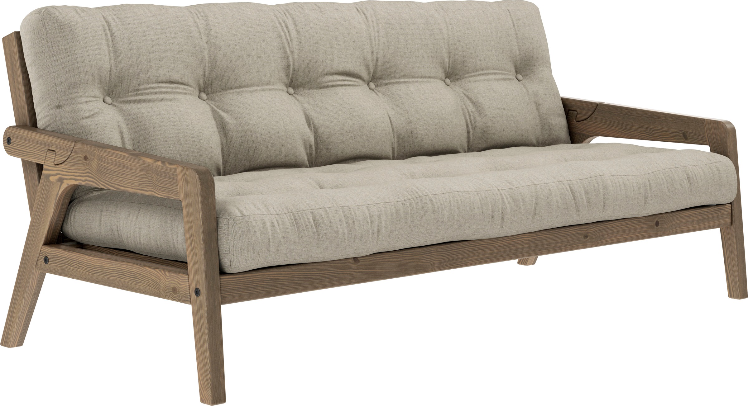 Karup Design Schlafsofa, Mit Holzstruktur, inkl. Futonmatratze, Liegefläche 130x190 cm
