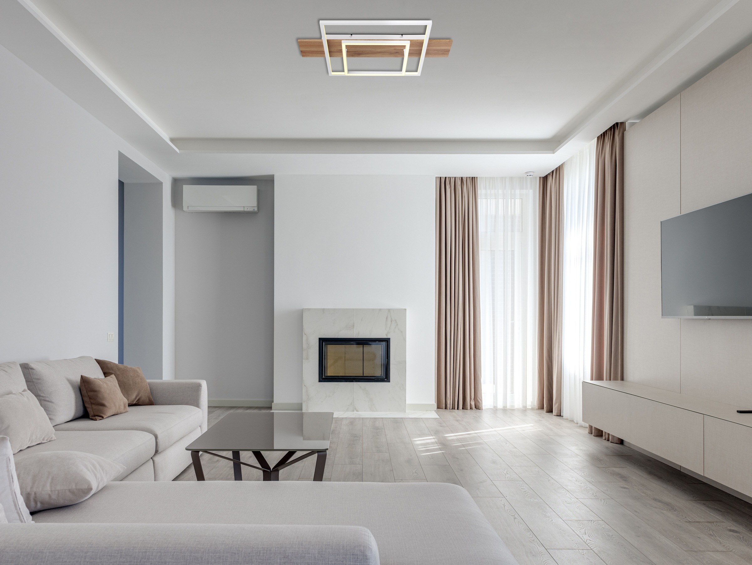 GLOBO LIGHTING LED Deckenleuchte »VANNI« LED-Modul Warmweiß Deckenlampe/Woh günstig online kaufen