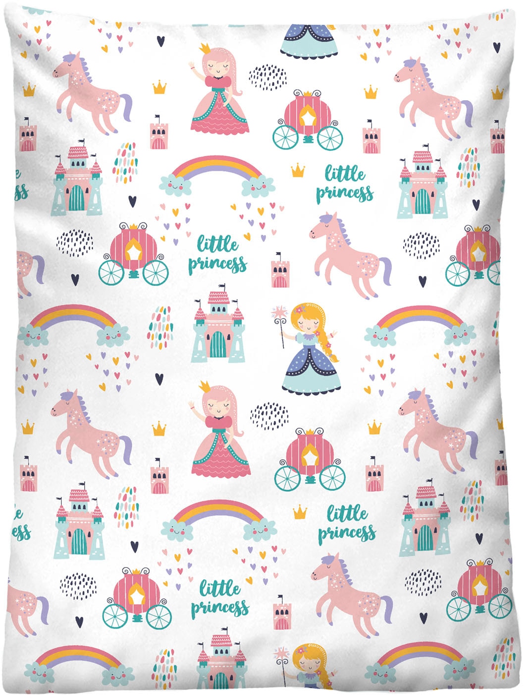 Biberna Bettwäsche »kleine Prinzessin«, wohlig warm + weich, pflegeleicht, aus 100% Baumwolle, Reißverschluss