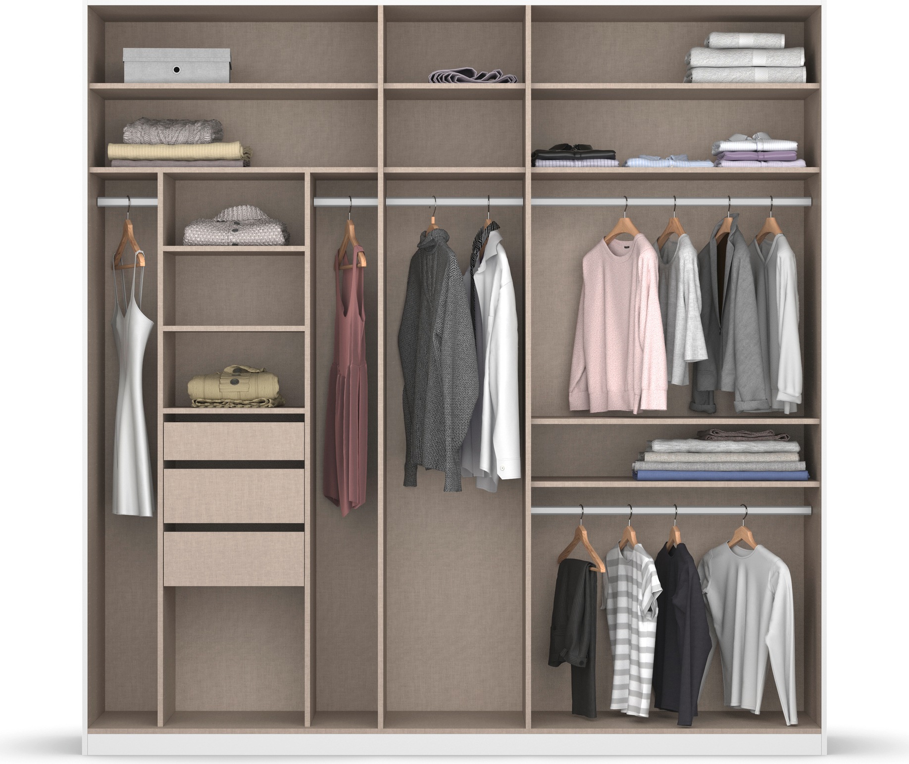 rauch Drehtürenschrank »Oteli«, mit Mittelspiegel und Passepartout optional mit Beleuchtung