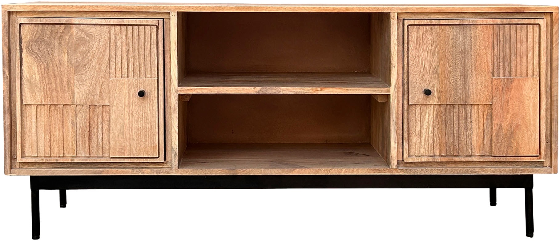 SIT Lowboard »TV Schrank – Massives Holz‑TV‑Board mit variablen Böden« 1 Stk. tlg. Massives Lowboard mit variablen Böden & 2 Kabeldurchführungen