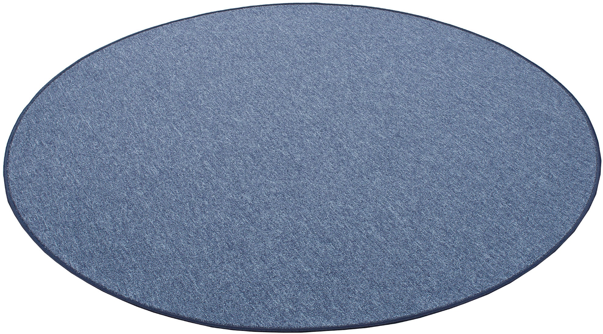 my home Teppich »Fortis«, rund, 5 mm Höhe, Uni Farben, Schlinge, gekettelt, strapazierfähig, Wohnzimmer