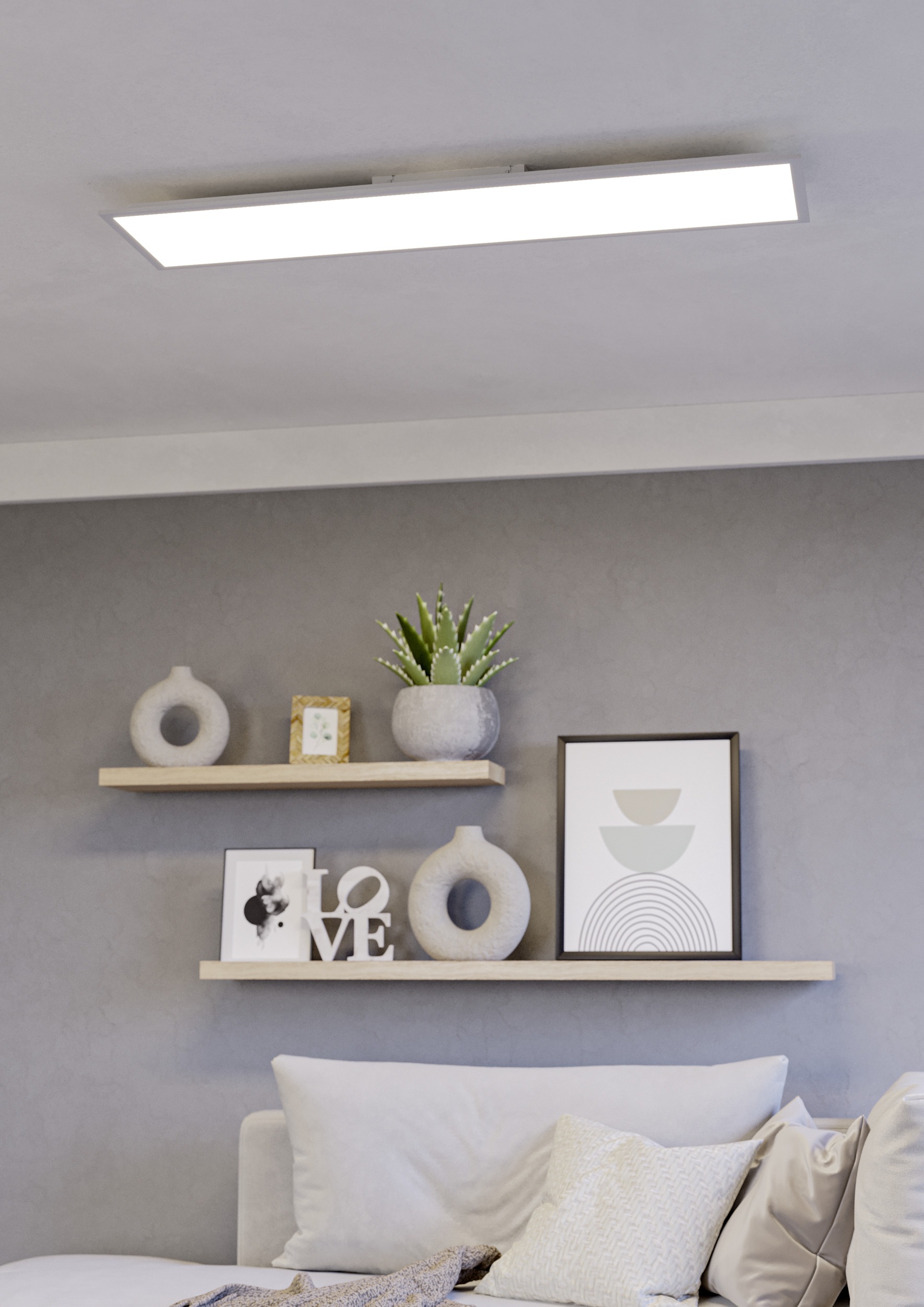 EGLO LED Deckenleuchte »MORADILLO-Z Deckenlampe - Stahl - LED - 34W - IP20« LED-Modul 1 Stk. Kaltweiß | Neutralweiß | RGB | Warmweiß Wohzimmerlampe, Esszimmerlampe, Schlafzimmer, L119,5 x B29,5 x H6,1 cm