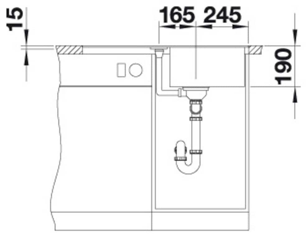 Blanco Granitspüle »METRA 45 S-F« 1 Stk. tlg. erhältlich in mehreren Farben