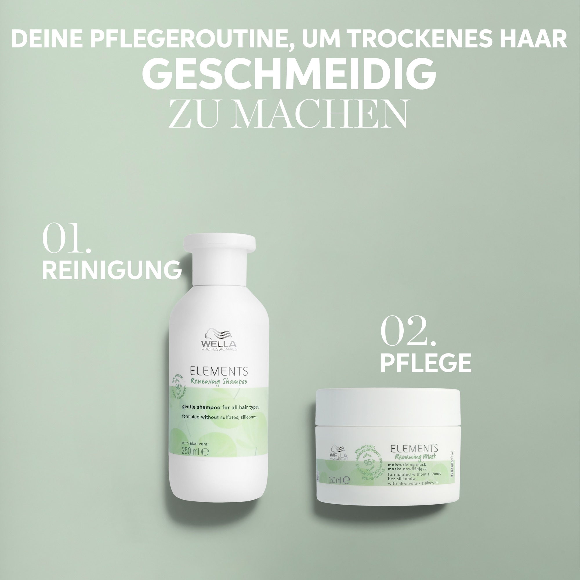 Wella Professionals Haarmaske »Elements Mask« ultimativer Glanz, reparierend, milde Pflege, beugt Haarbruch vor
