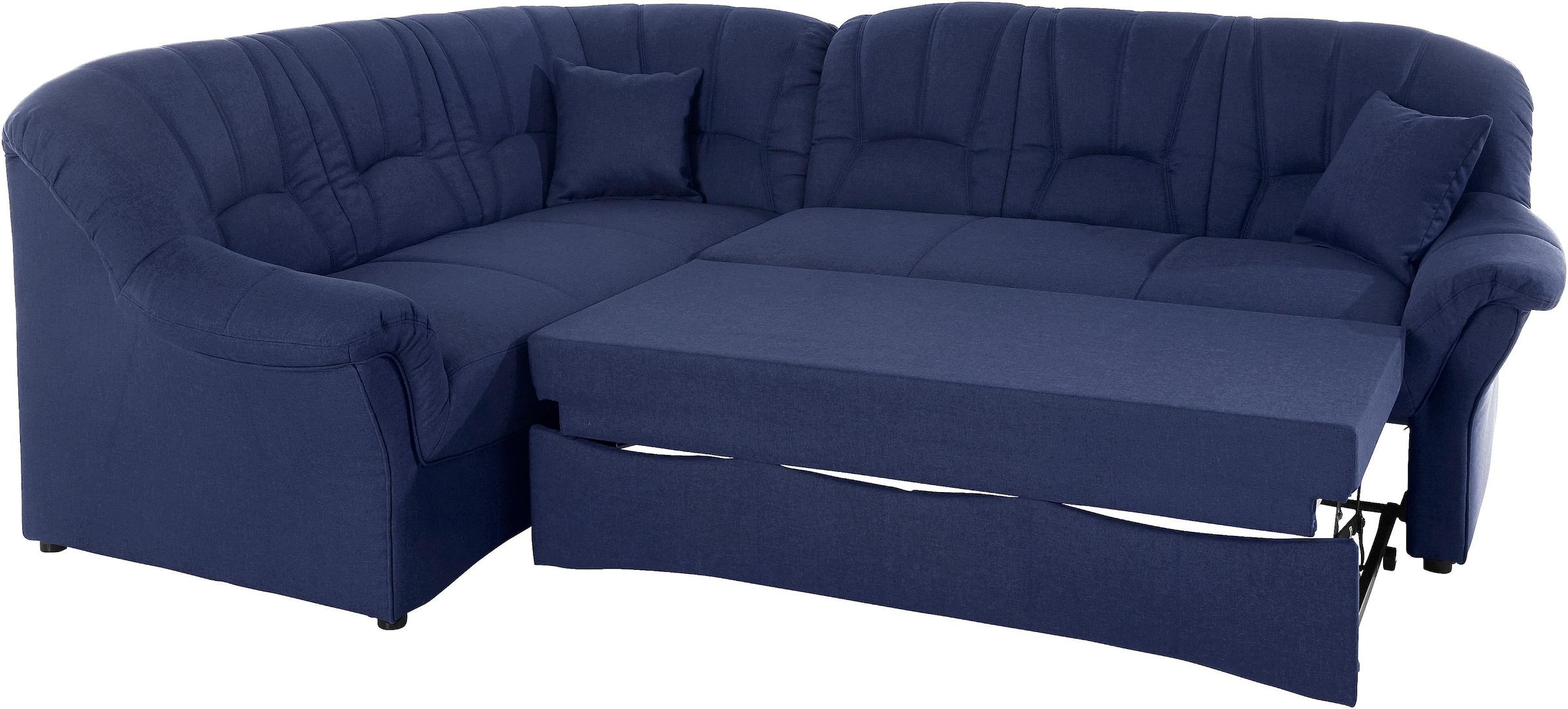 DOMO collection Ecksofa »Bahia, zeitlos und elegant, bequeme Armlehnen, L-Form«, wahlweise mit Bettfunktion
