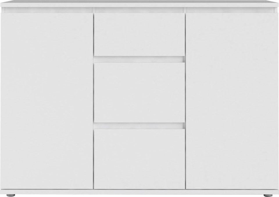 INOSIGN Sideboard »Nova, Aufbewahrung, Schubladenschrank, Sideboard,«, 2 Türen, 3 Schubladen, grifflos, Breit e120 cm, Höhe 84 cm
