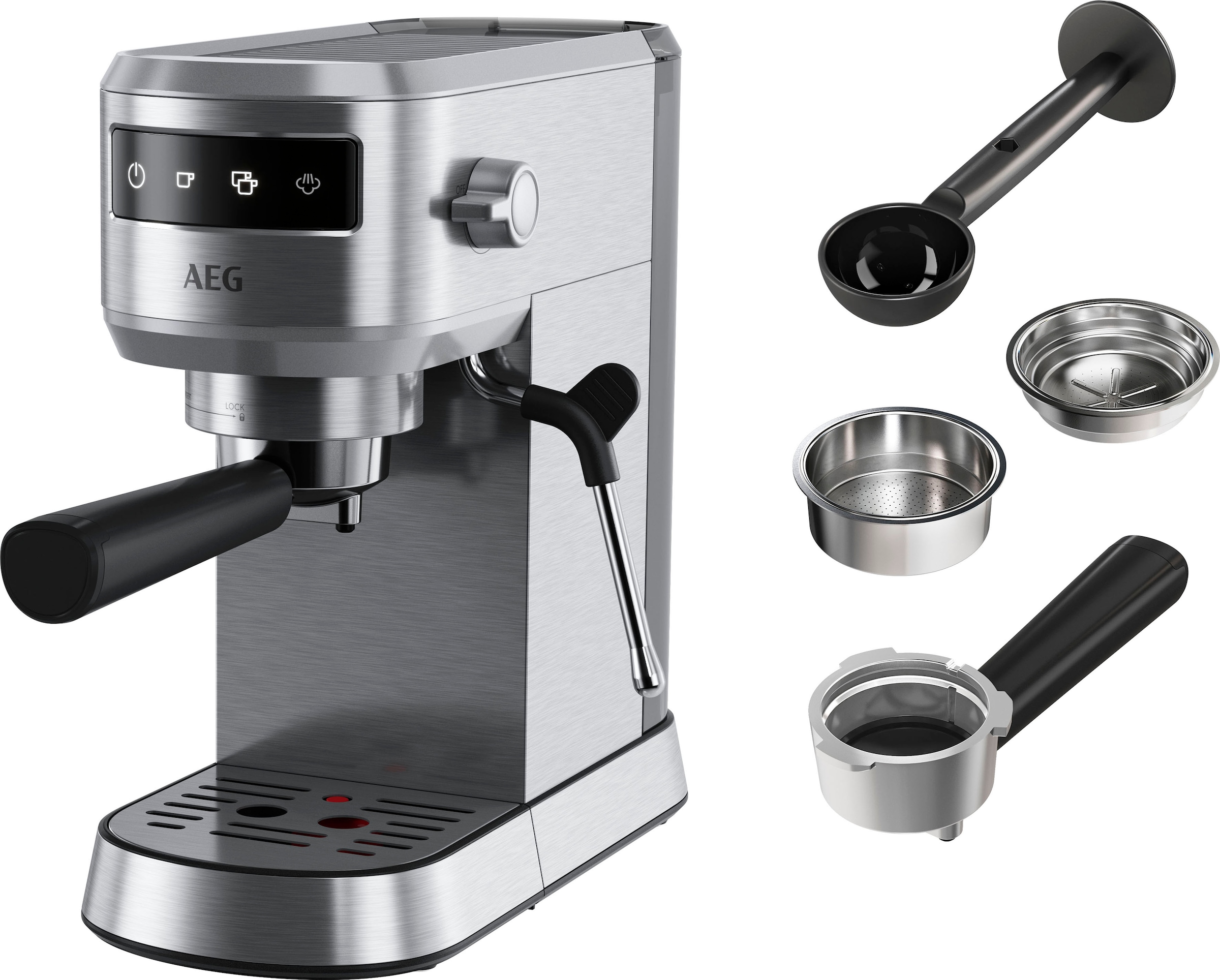 AEG Espressomaschine »Gourmet 6 EC6-1-6ST«, Korbfilter, Siebträger günstig online kaufen