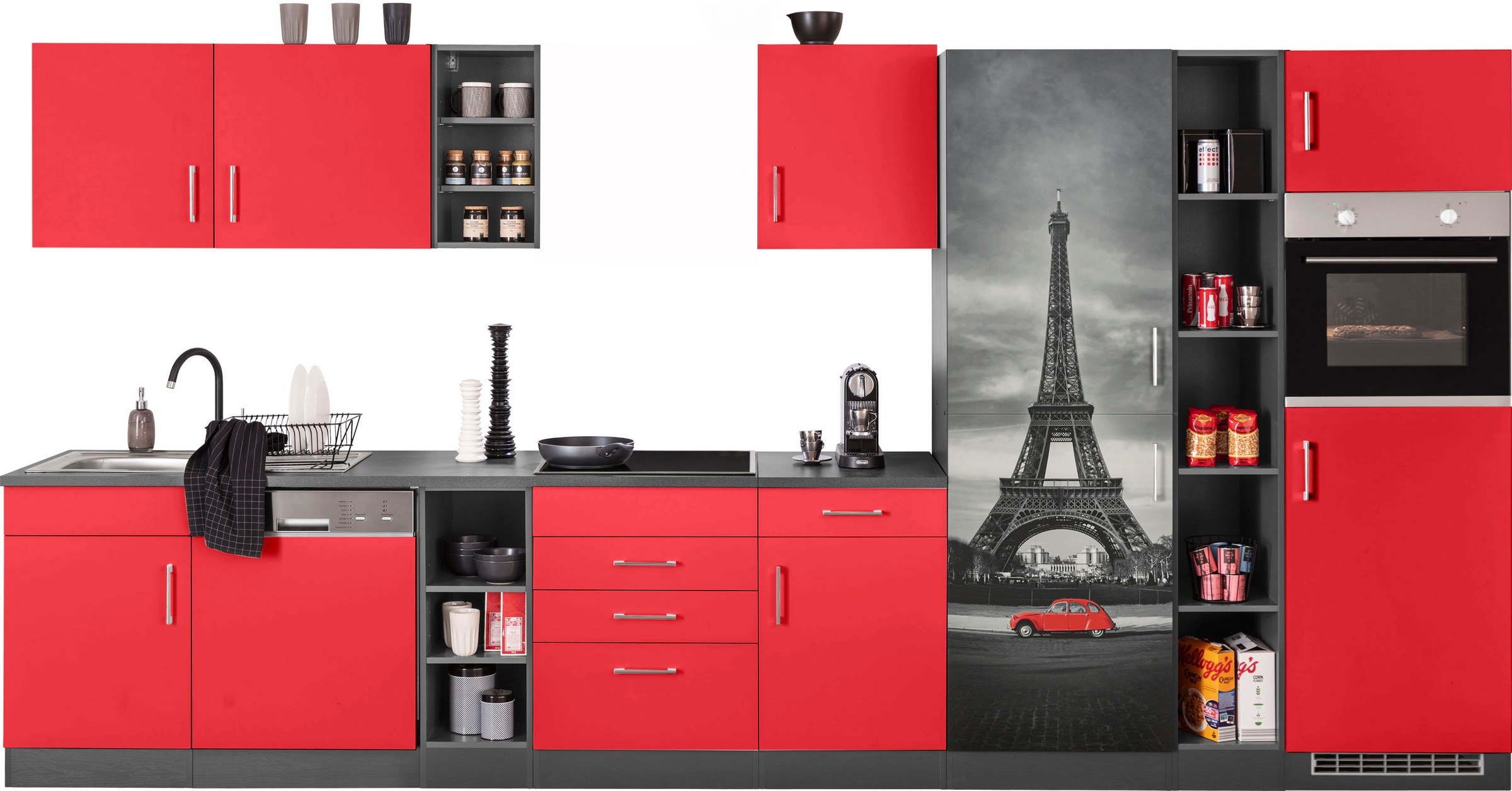 KOCHSTATION Küchenzeile »KS-Paris – Küchen mit einzigartigen Fotomotiven au günstig online kaufen