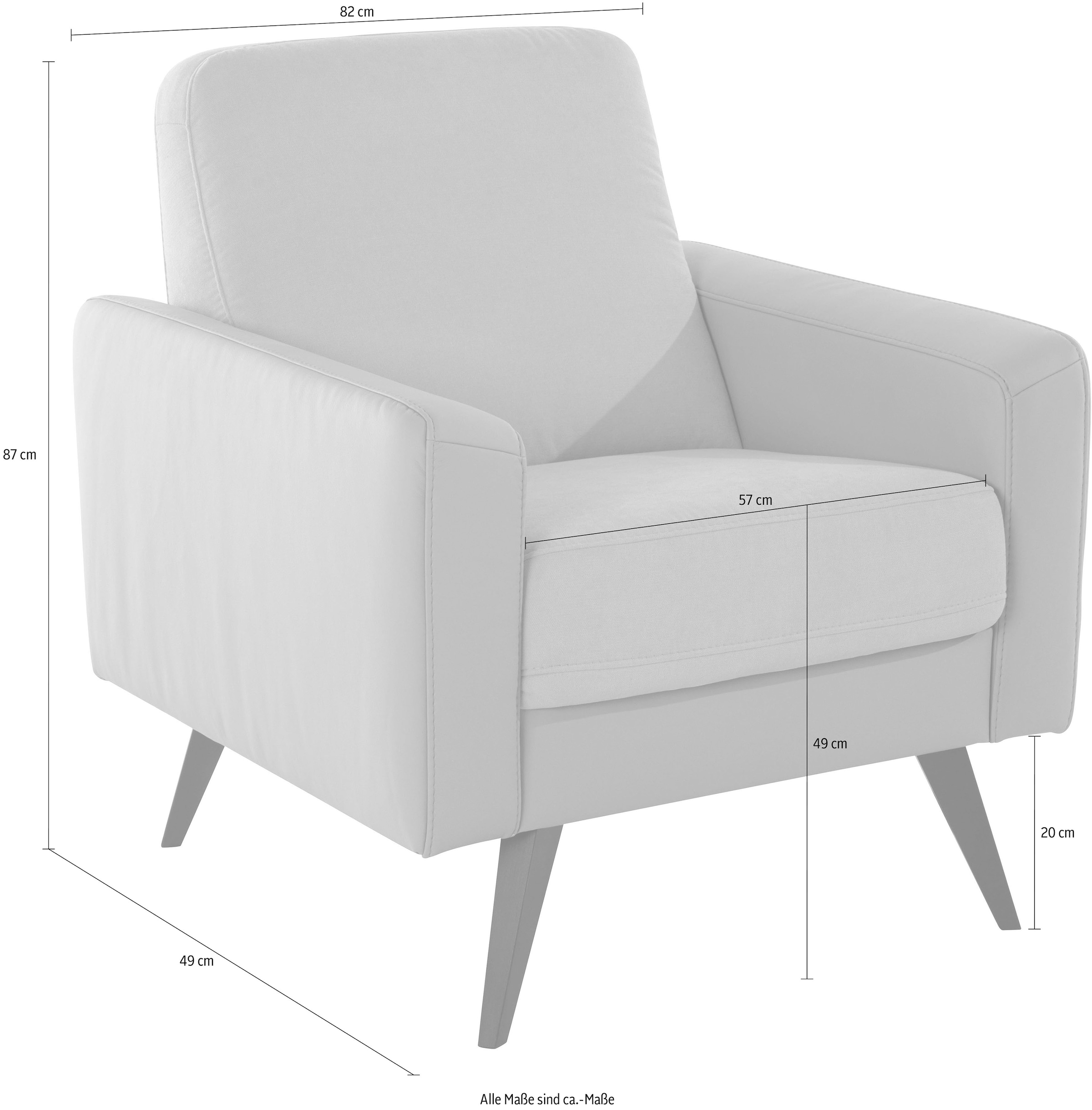 exxpo - sofa fashion Sessel »Samso, Loungesessel mit tollem Sitzkomfort«, Komfortsitzhöhe 49cm