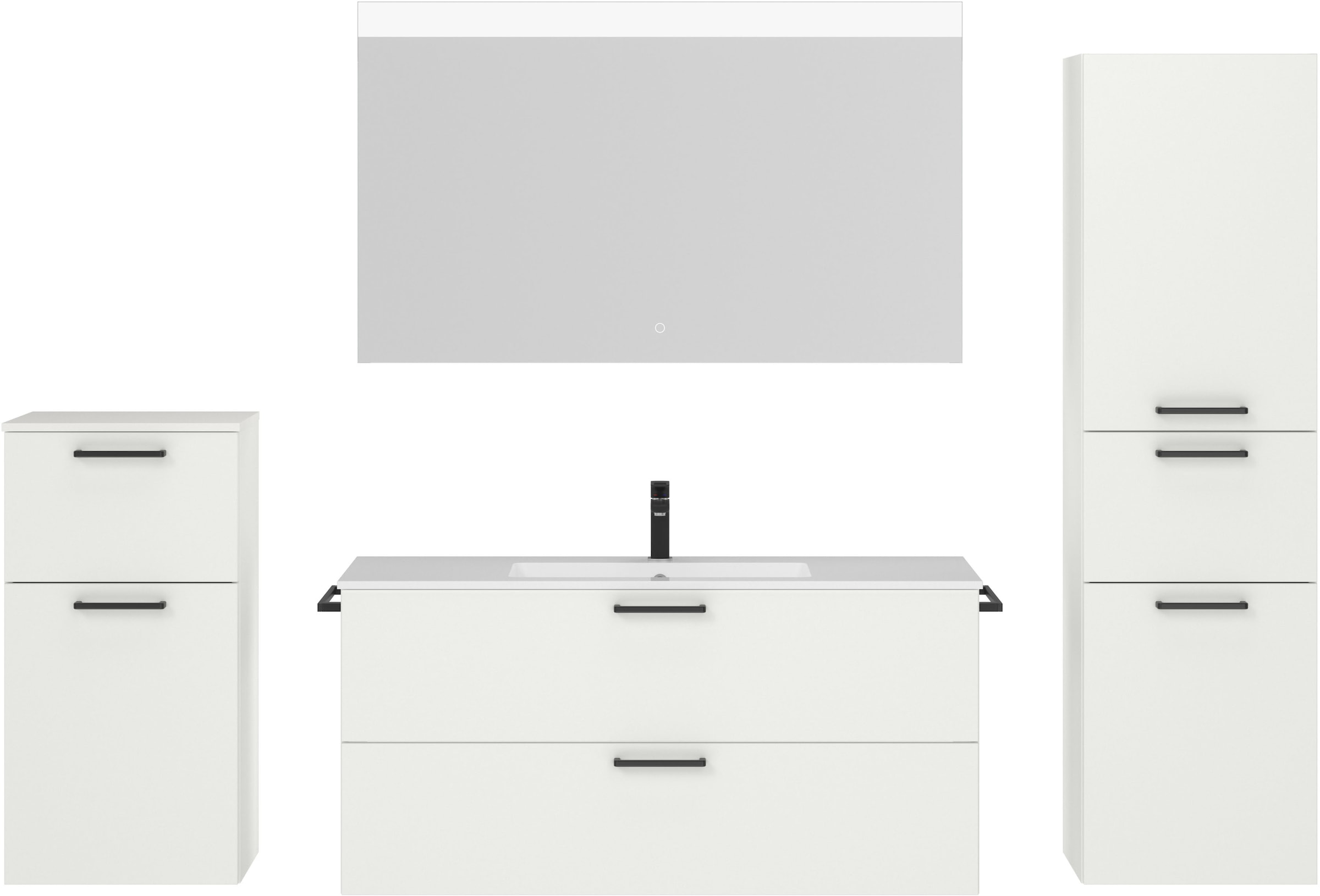 nobilia® Badmöbel-Set »Tolvina« vormontiert, mit Soft-Close, 4 Stk. tlg. günstig online kaufen