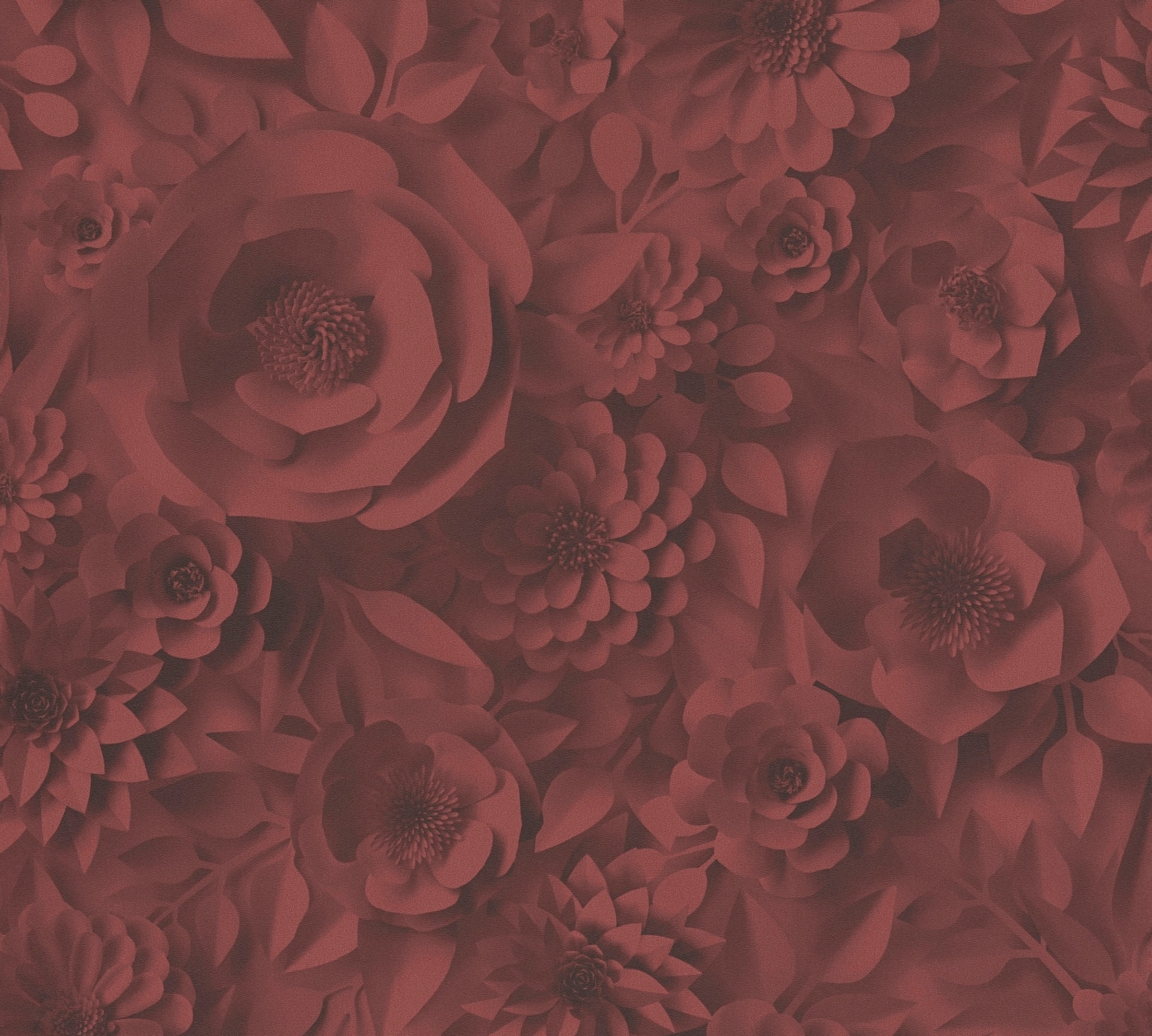 A.S. Création Vliestapete »PintWalls Blumen 3D Optik«, matt-gemustert-neutral, Blumenwand Tapeten Wohnzimmer Schlafzimmer Küche modern Flur Design