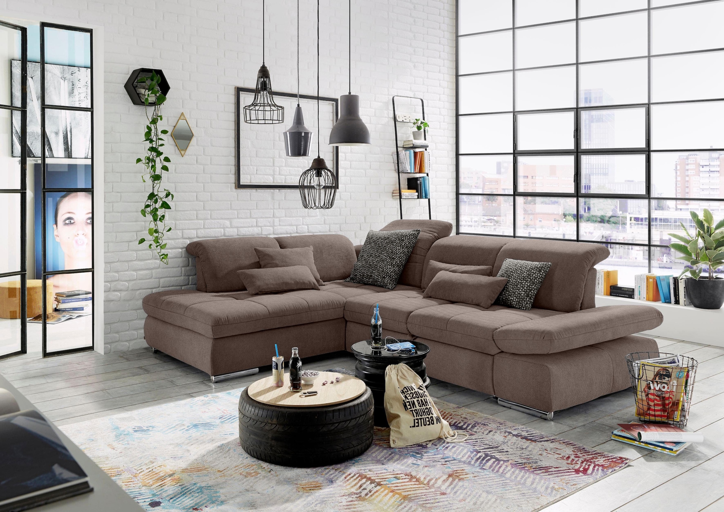 set one by Musterring Ecksofa »SO 4100 mit komfortablen Federkern und Kopft günstig online kaufen