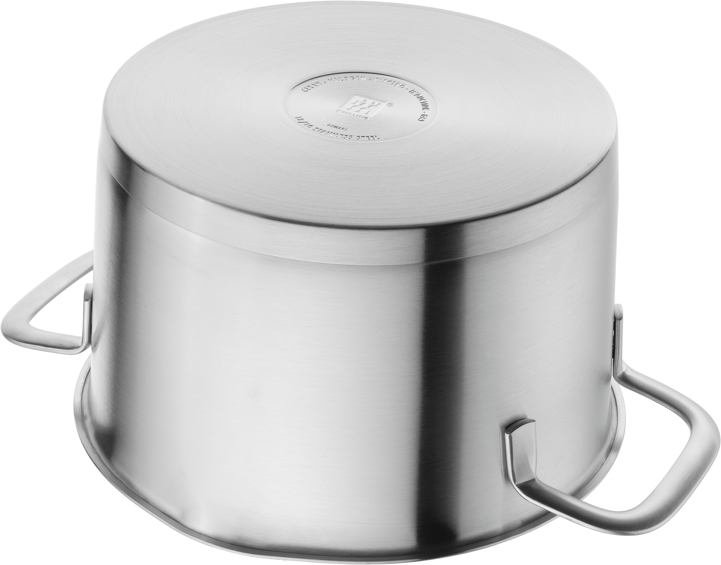 Zwilling Topf-Set »TrueFlow«, Edelstahl, (Set, 4 tlg.), 18/10 Edelstahl, integrierte Siebfunktion, Induktion, 4-tlg.