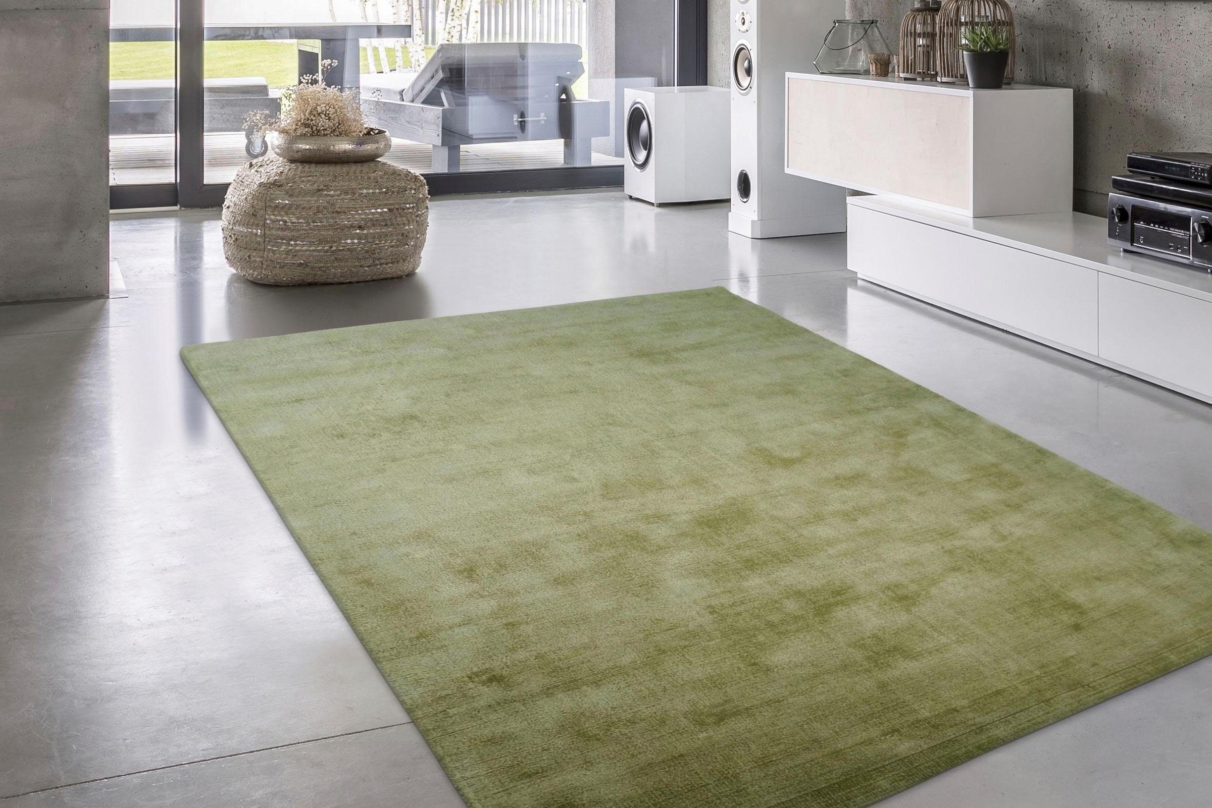 calo-deluxe Teppich »Viteox 200«, rechteckig, 13 mm Höhe, Viskose, Kurzflor, Wohnzimmer
