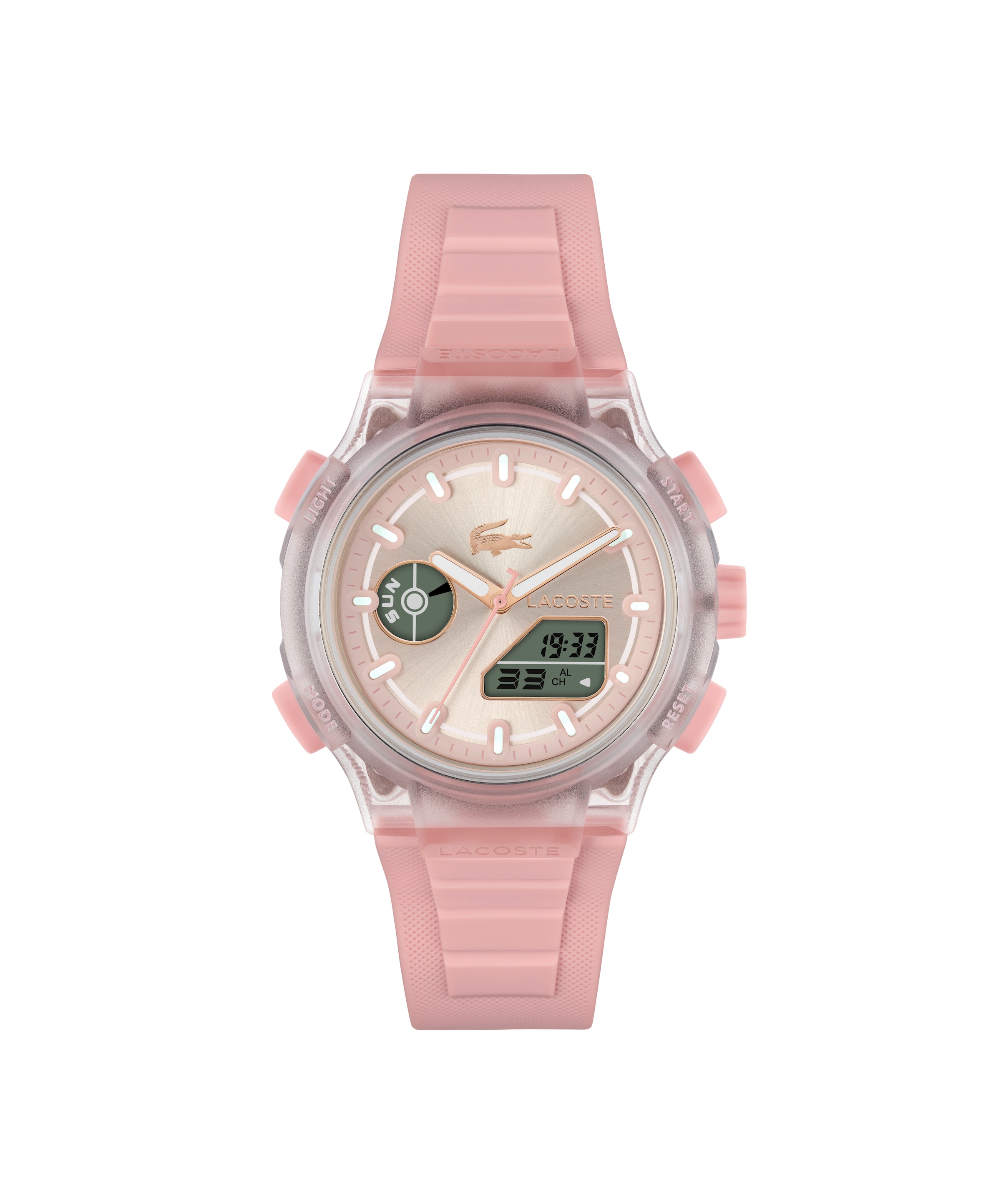 Lacoste Digitaluhr »LC33« Quarzuhr, Armbanduhr, Damenuhr, Herrenuhr, Silikonarmband, analog