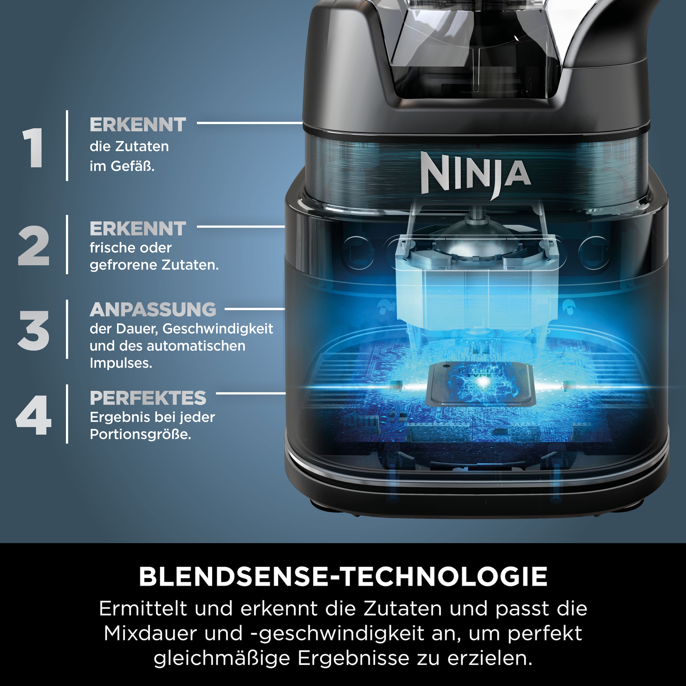 NINJA Standmixer »Detect Power Mixer & Processor Pro TB401EU«, 1200 W