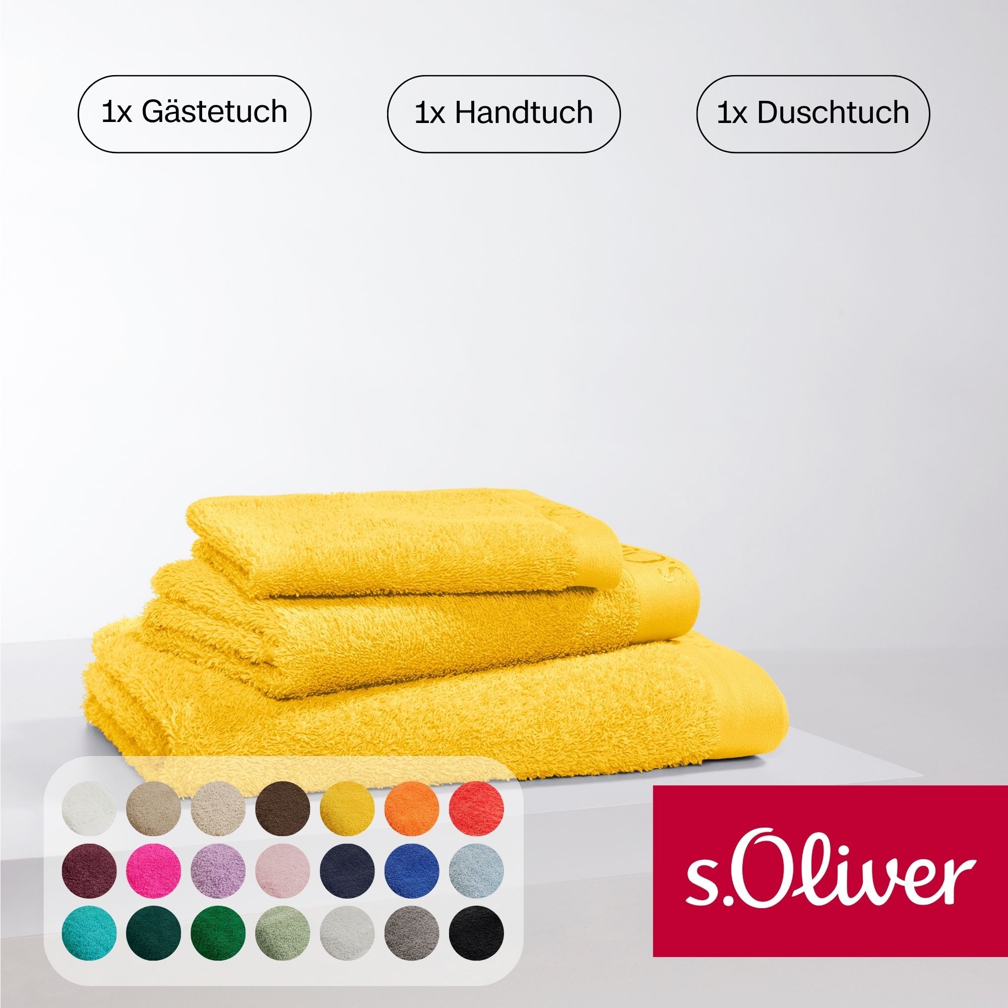 s.Oliver Handtuch Set »s.Oliver, Premium Qualität, 600 gr/m²,«, Set, 3 tlg. günstig online kaufen