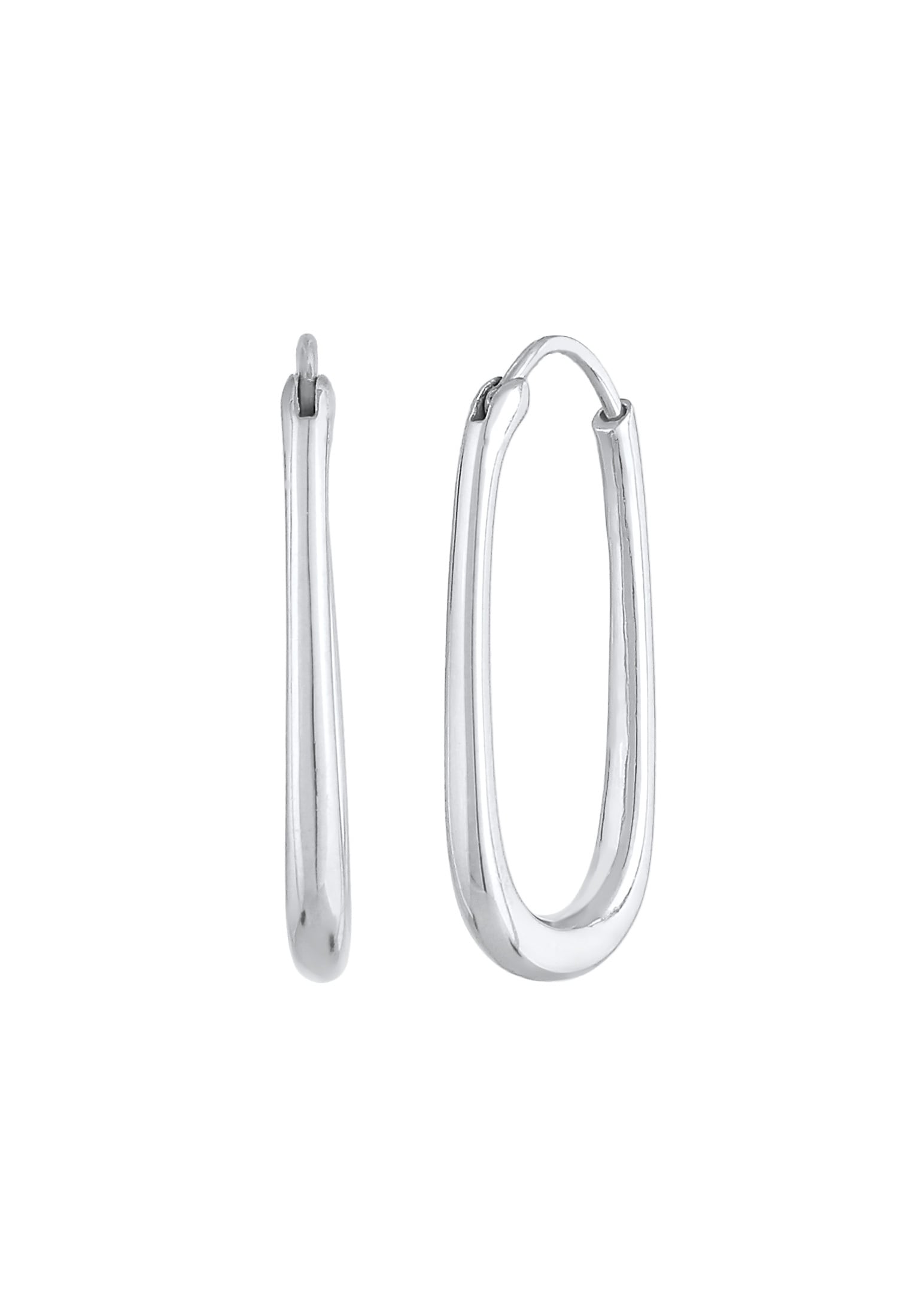 Elli Premium Paar Creolen »Creolen Oval Elegant Zeitlos 925 Silber«