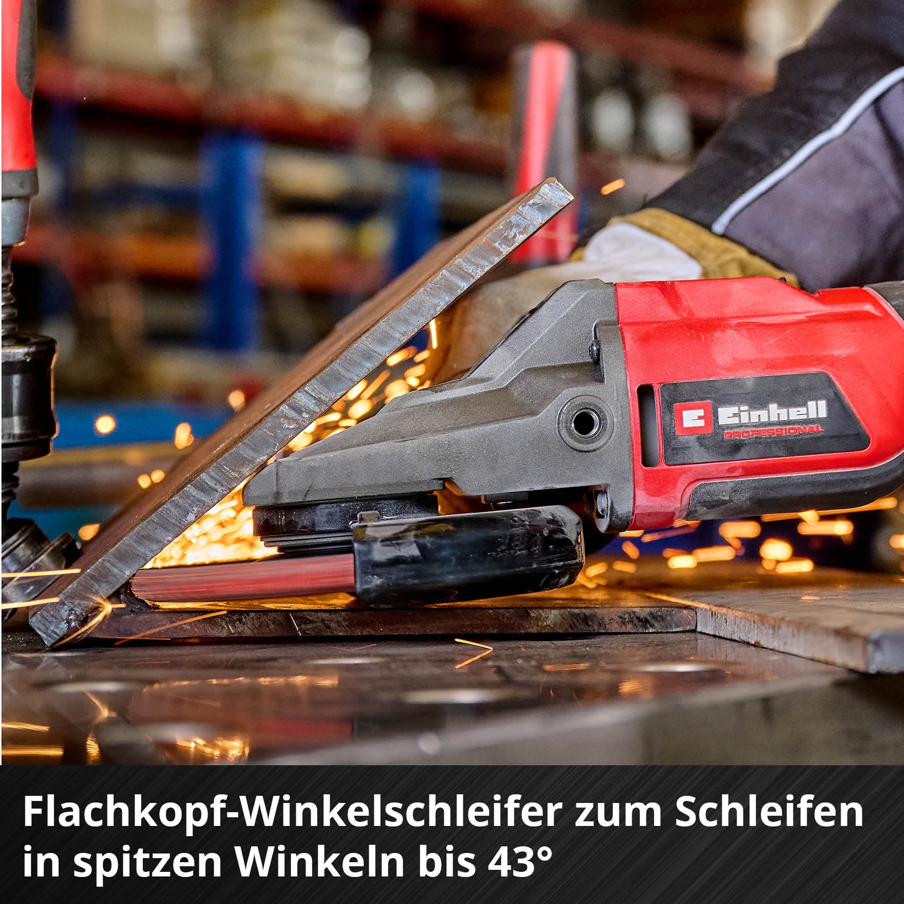 Einhell Akku-Winkelschleifer »Flachkopf-Winkelschleifer TP-AG 18/125 F Li BL-Solo« ohne Akku und Ladegerät