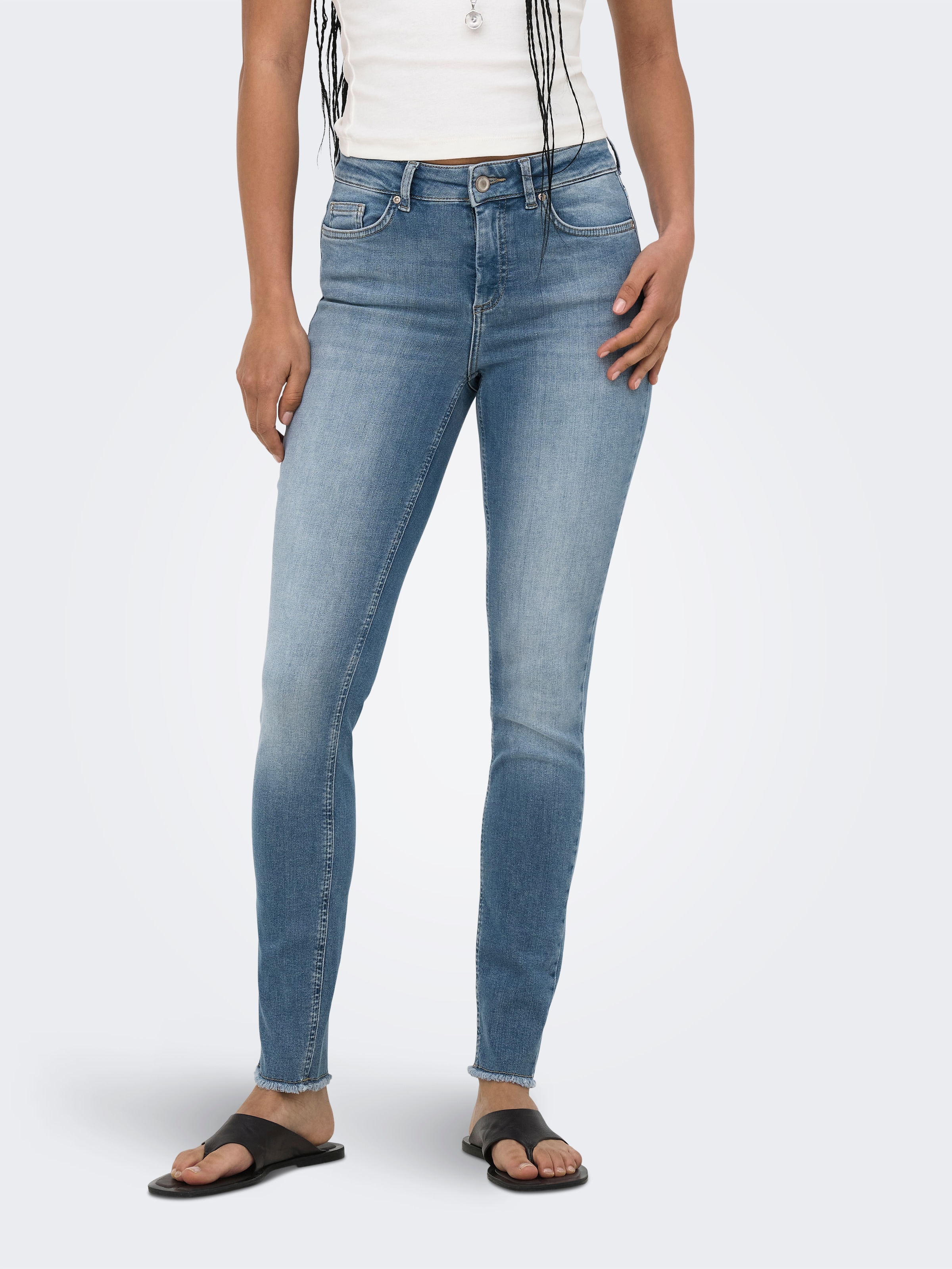 ONLY Skinny-fit-Jeans »ONLBLUSH MID SK ANK RW DNM REA363« Baumwollmischung, skinny fit