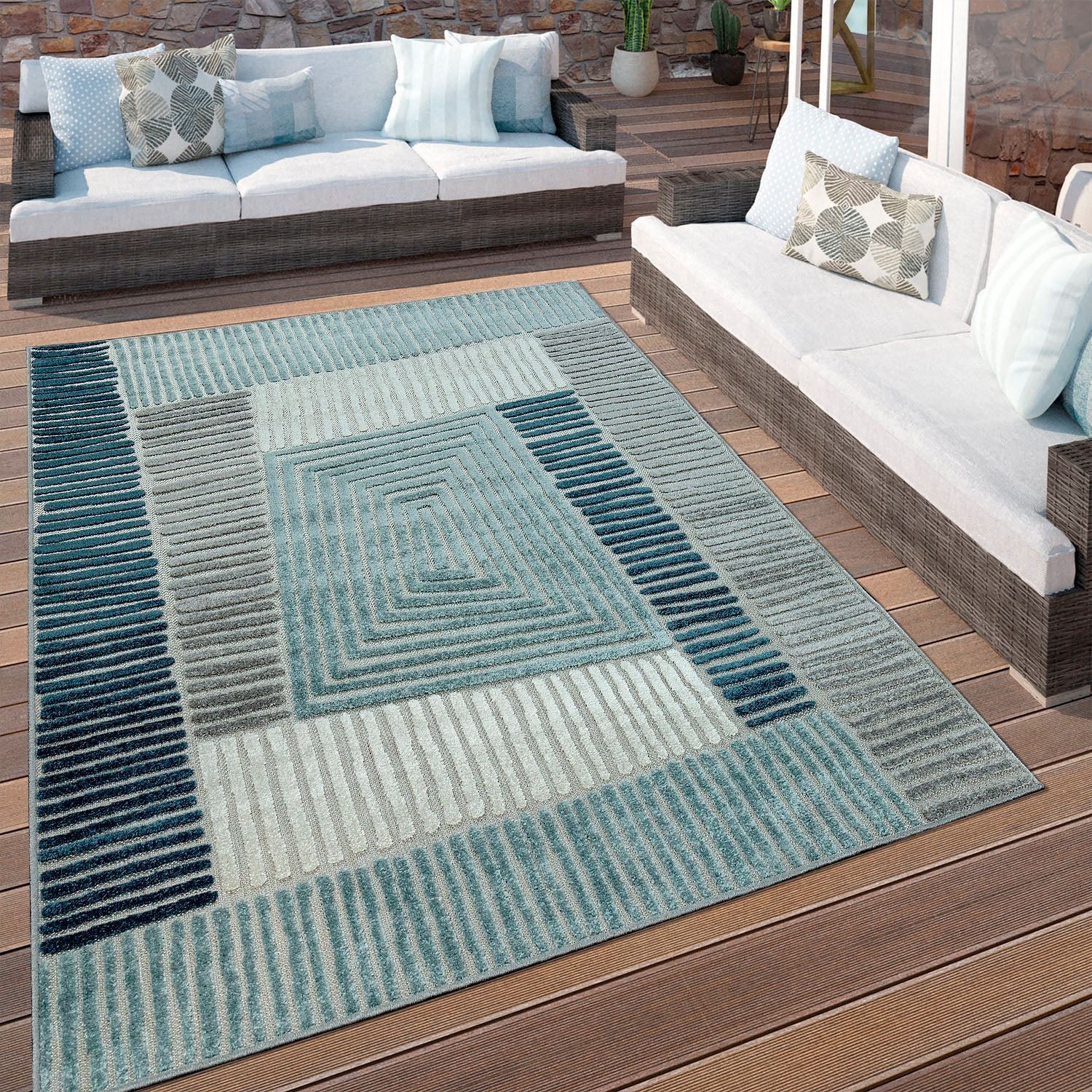 Paco Home Teppich »Stilo 850«, rechteckig, In- und Outdoor geeignet,  Wohnzimmer bequem und schnell bestellen