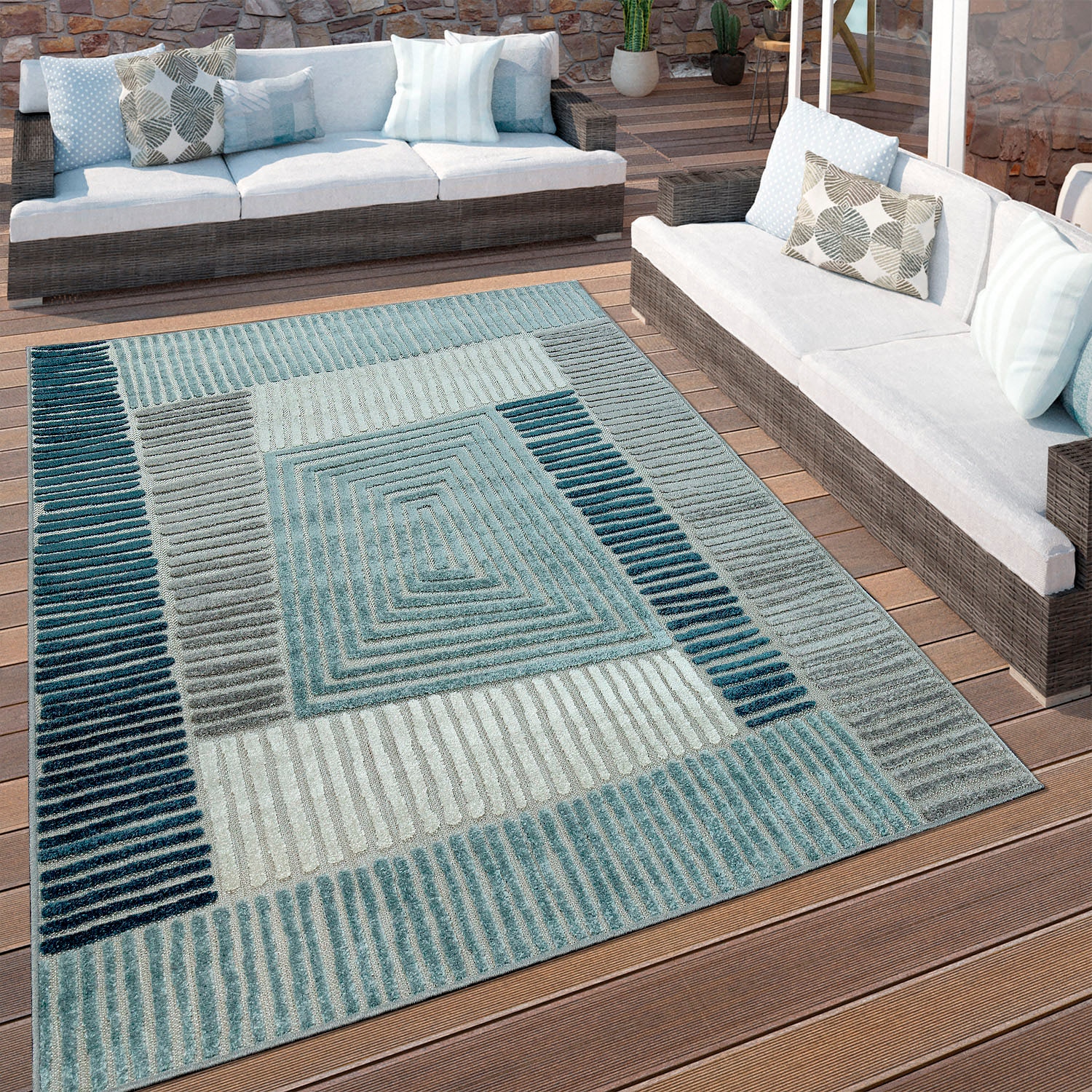 Paco Home Teppich rechteckig, Outdoor geeignet, und bestellen und 850«, »Stilo In- Wohnzimmer schnell bequem