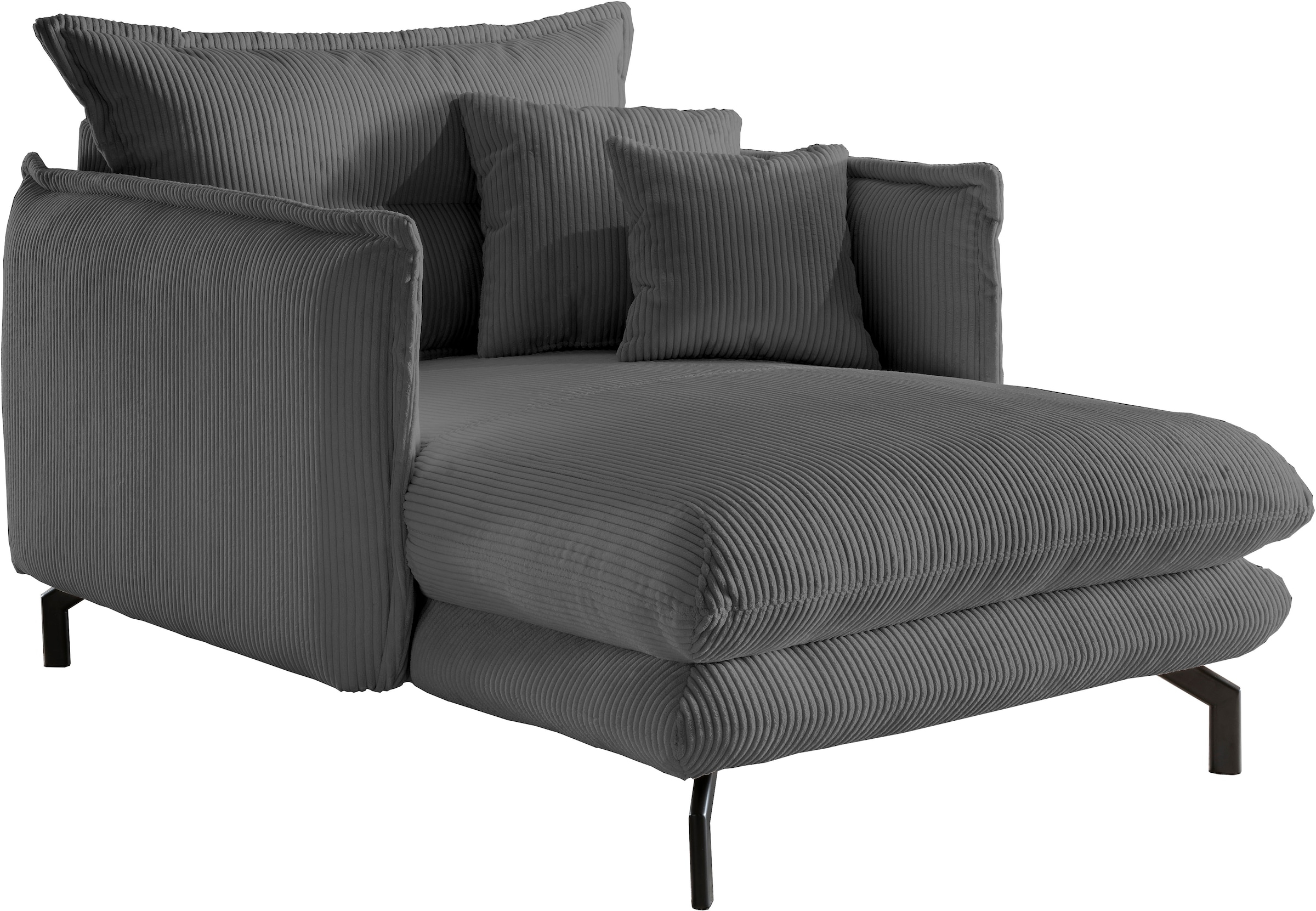 Home affaire Relaxsessel »Lazio modern und bequem, schmale Armlehnen, tolle Detailverarbeitung« zwei verschiedene Fußfarben wählbar
