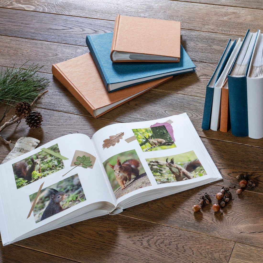 Hama Fotoalbum »Fotoalbum Jumbo Album Bildformat 30x30 cm, 80 weiße Seiten, Bilderbuch«, Zum Selber Einkleben, Selbstgestalten, elegantes Design