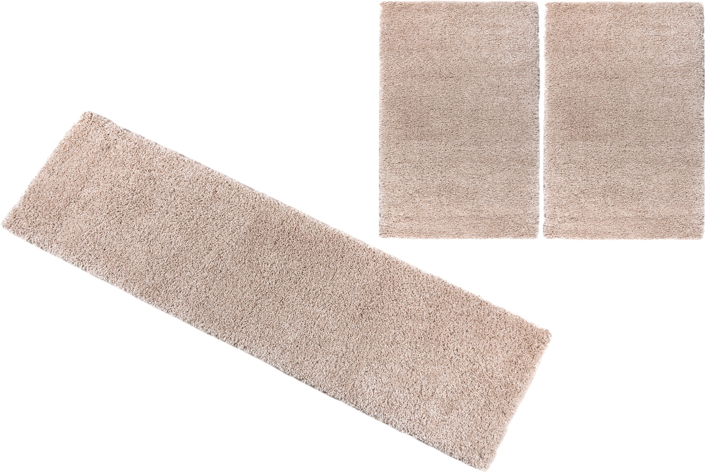 Bruno Banani Bettumrandung »Shaggy Soft« Höhe 30 mm 3 Stk. tlg. gewebt, Uni günstig online kaufen