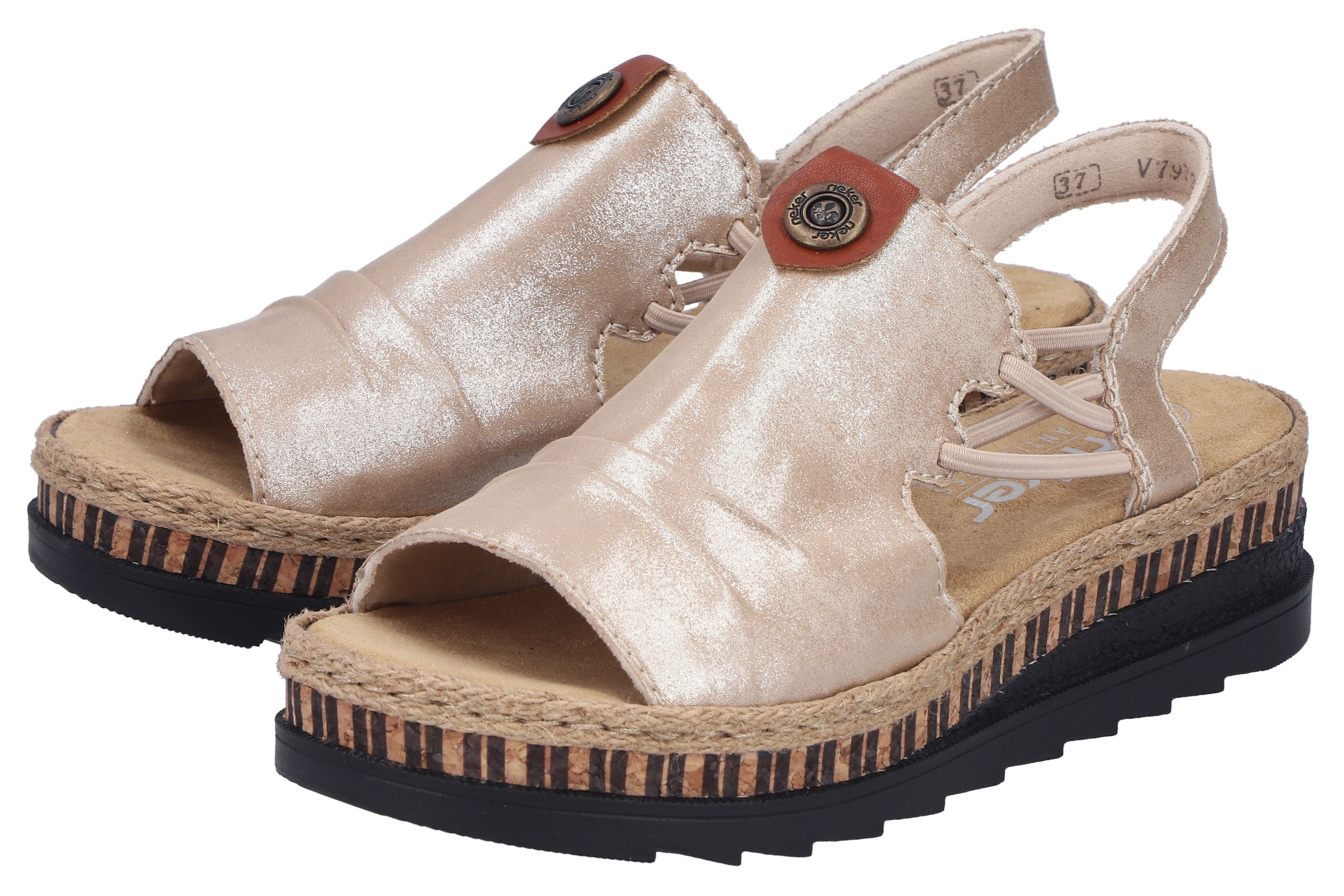 Rieker Plateausandale  Sommerschuh, Sandalette, modisches Plateau