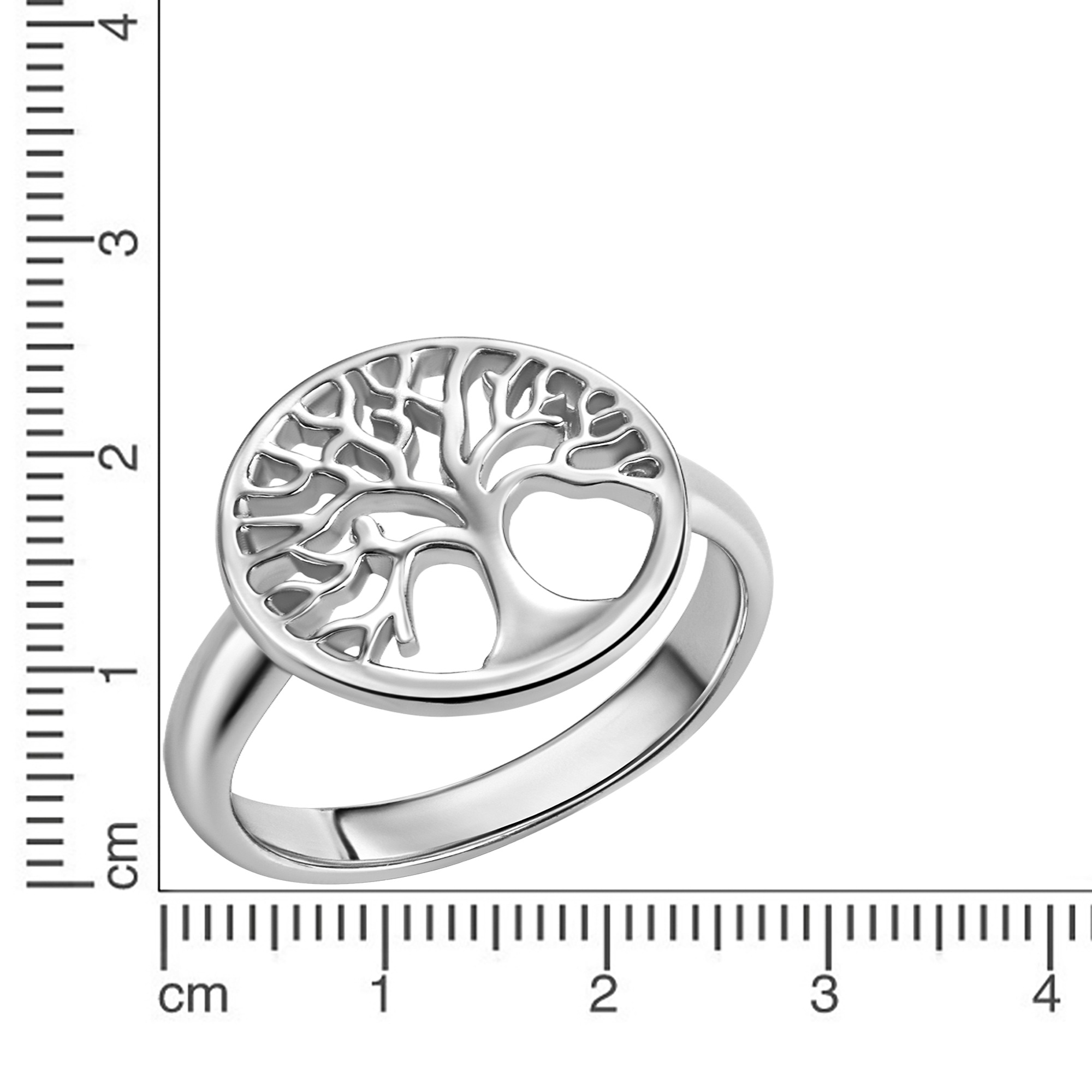 Vivance Fingerring »925/- Sterling Silber rhodiniert Lebensbaum«