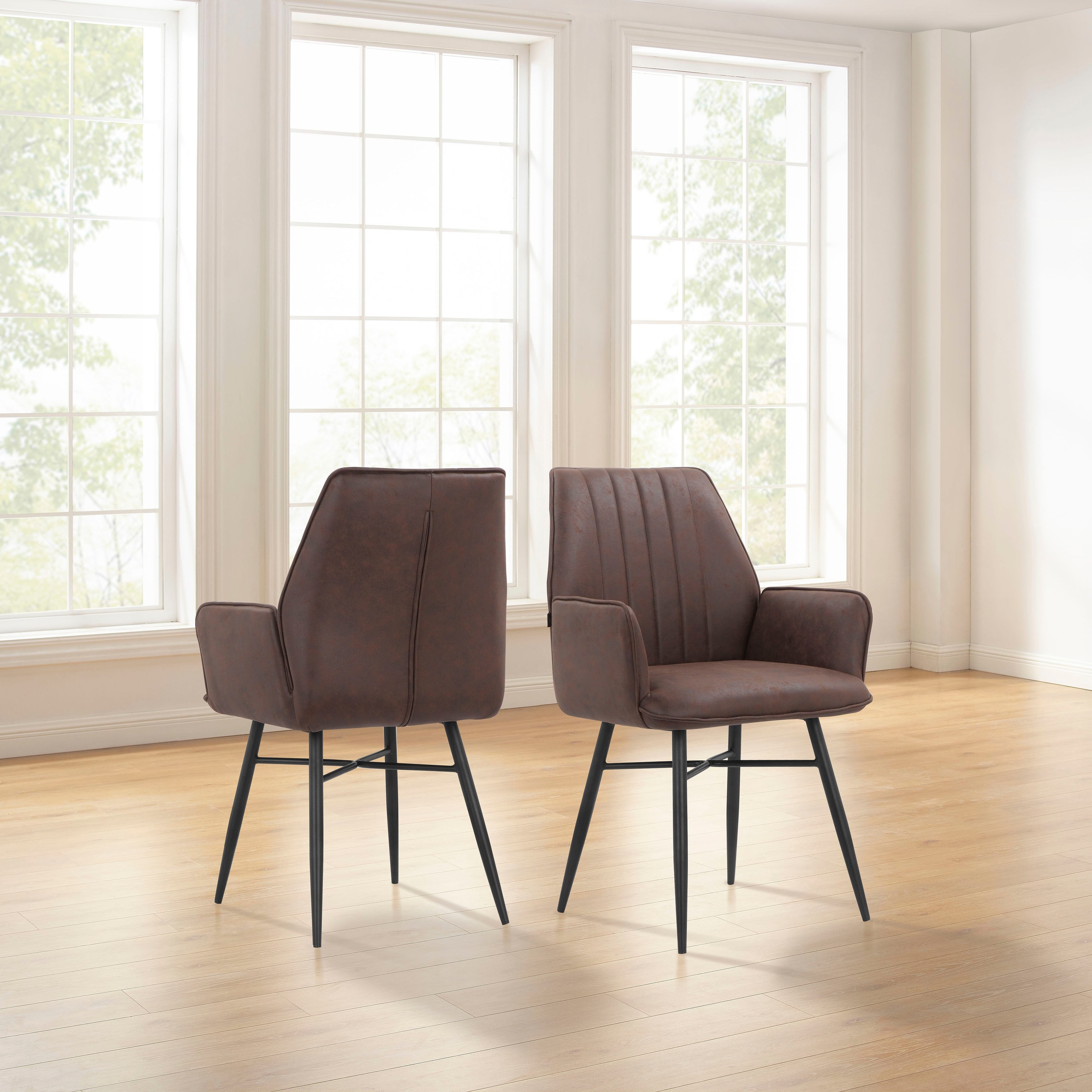 Leonique Esszimmerstuhl »Hrodwyn« () 2 Stk.Sitz gepolstert, mit horizontale günstig online kaufen