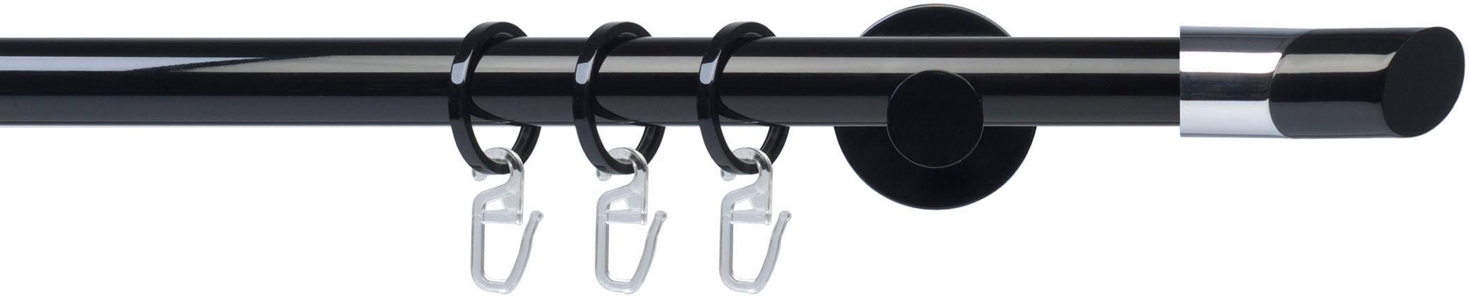Liedeco Gardinenstange »Fertigstilgarnitur 20 mm Piano Gibraltar« Ø 2 mm 1 günstig online kaufen
