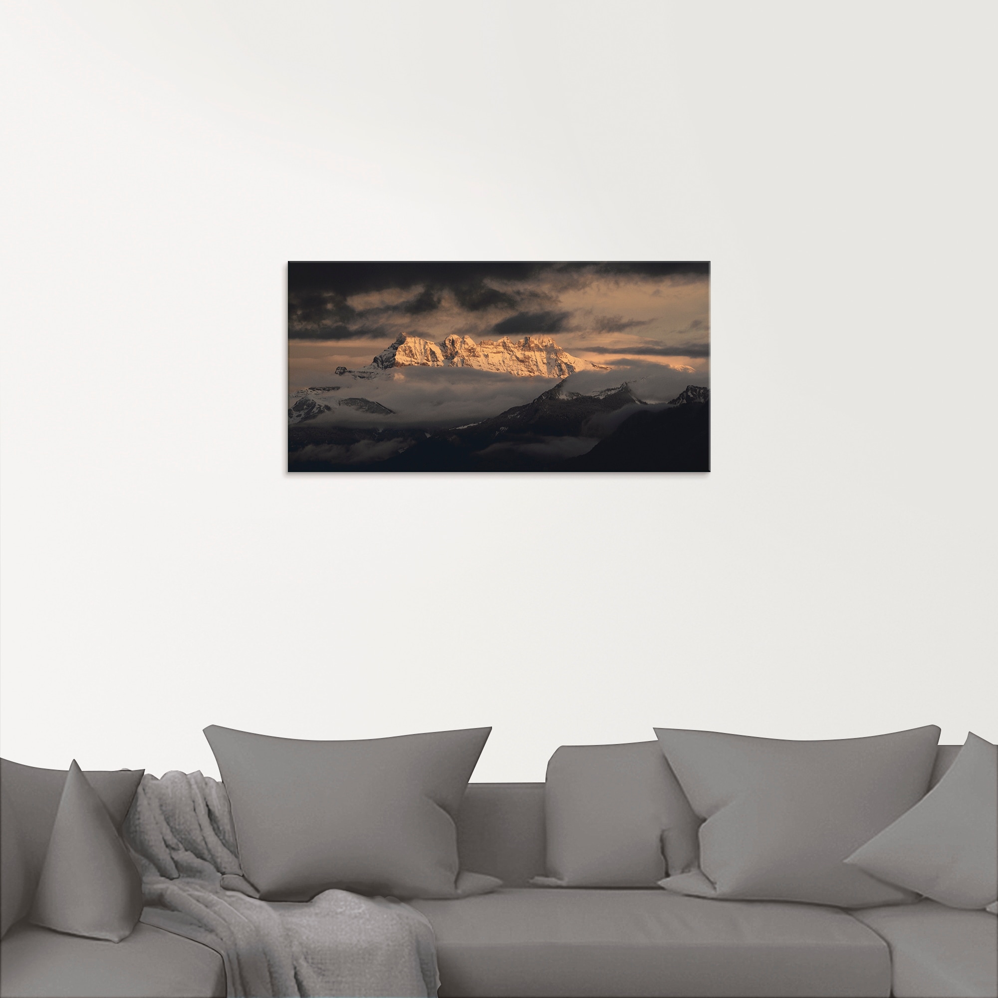 Artland Glasbild »Dents du Midi, Schweizer Berge«, Berge, (1 St.), in verschiedenen Größen